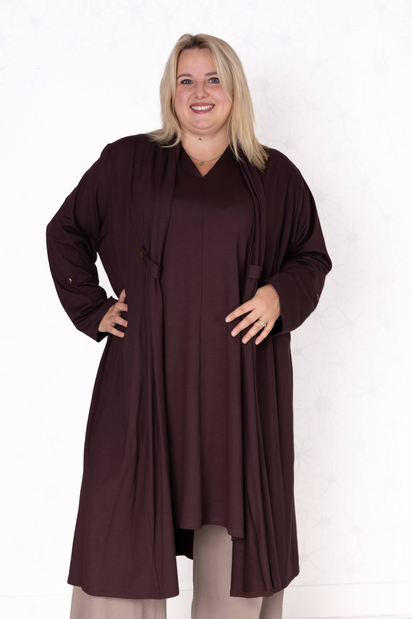Vest Renske | Viscose | Oprol mouwen | 120cm