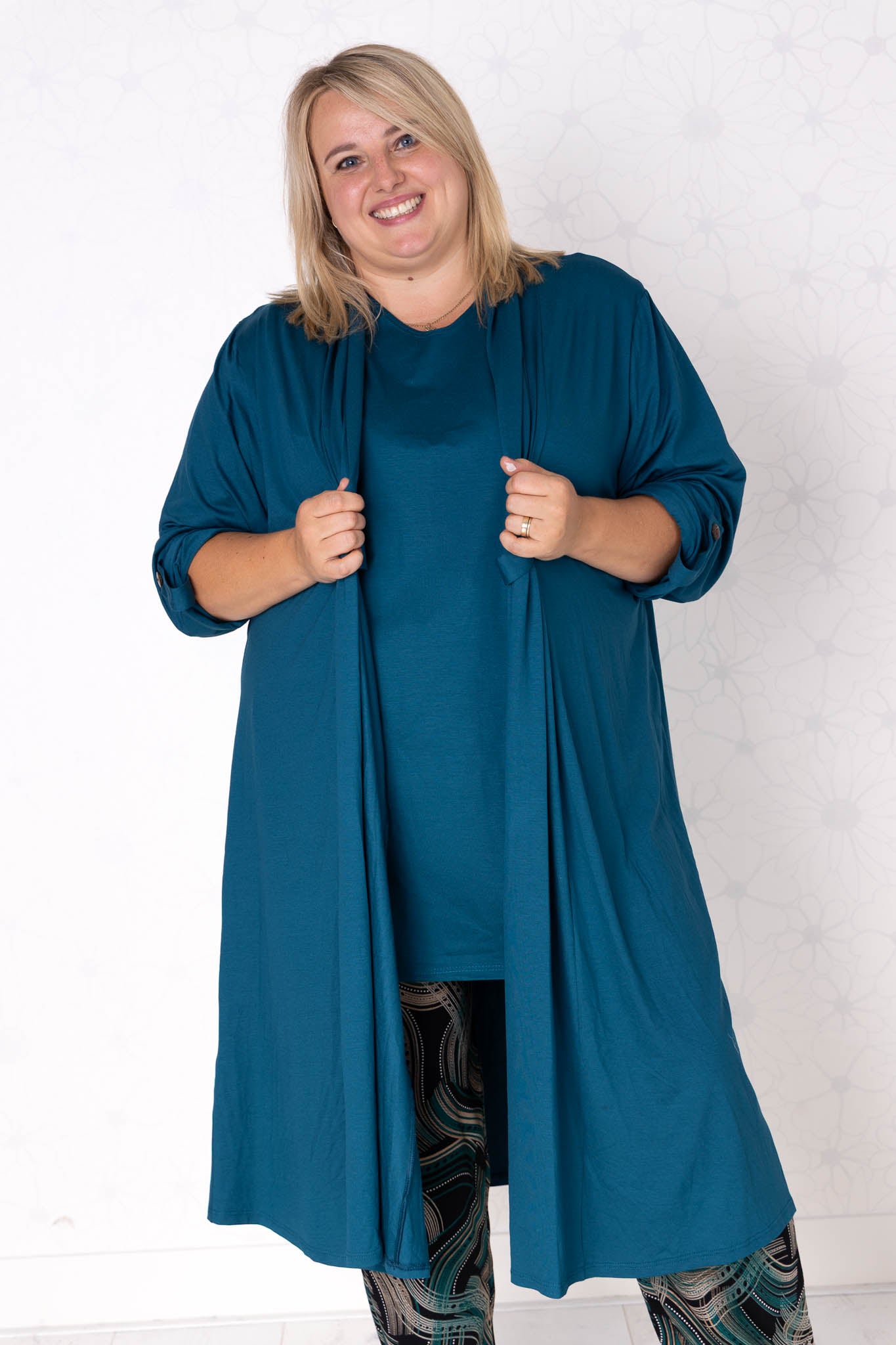 Vest Renske | Viscose | Oprol mouwen | 120cm