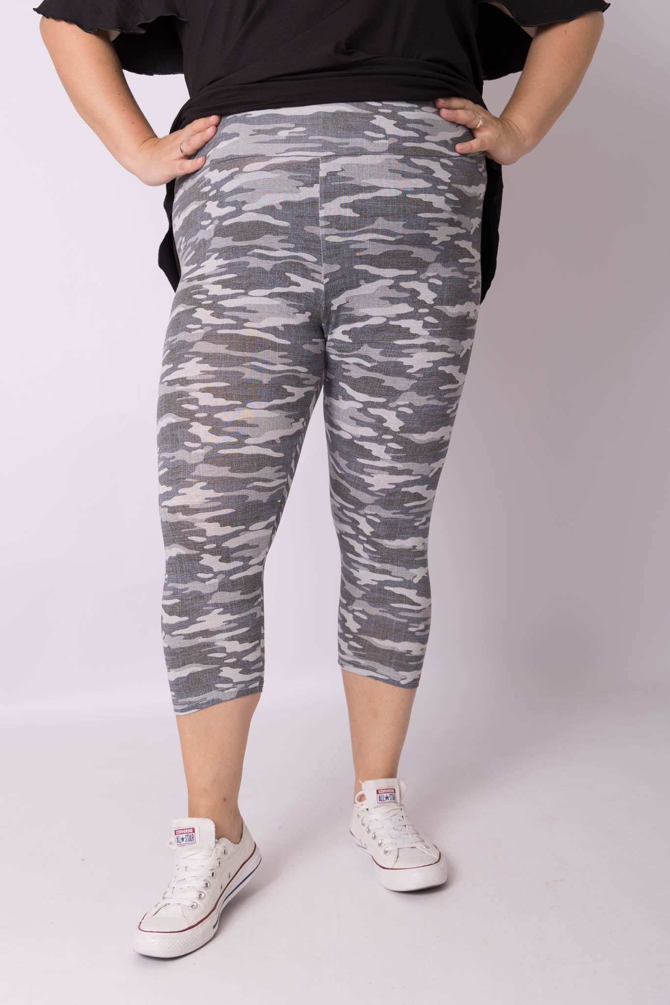 Legging DRIEKWART met print Evelyn katoen