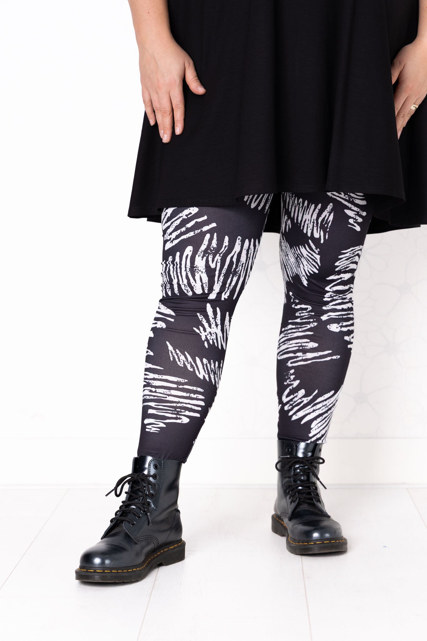 Legging Zwart Wit Kracht | Kimo stof