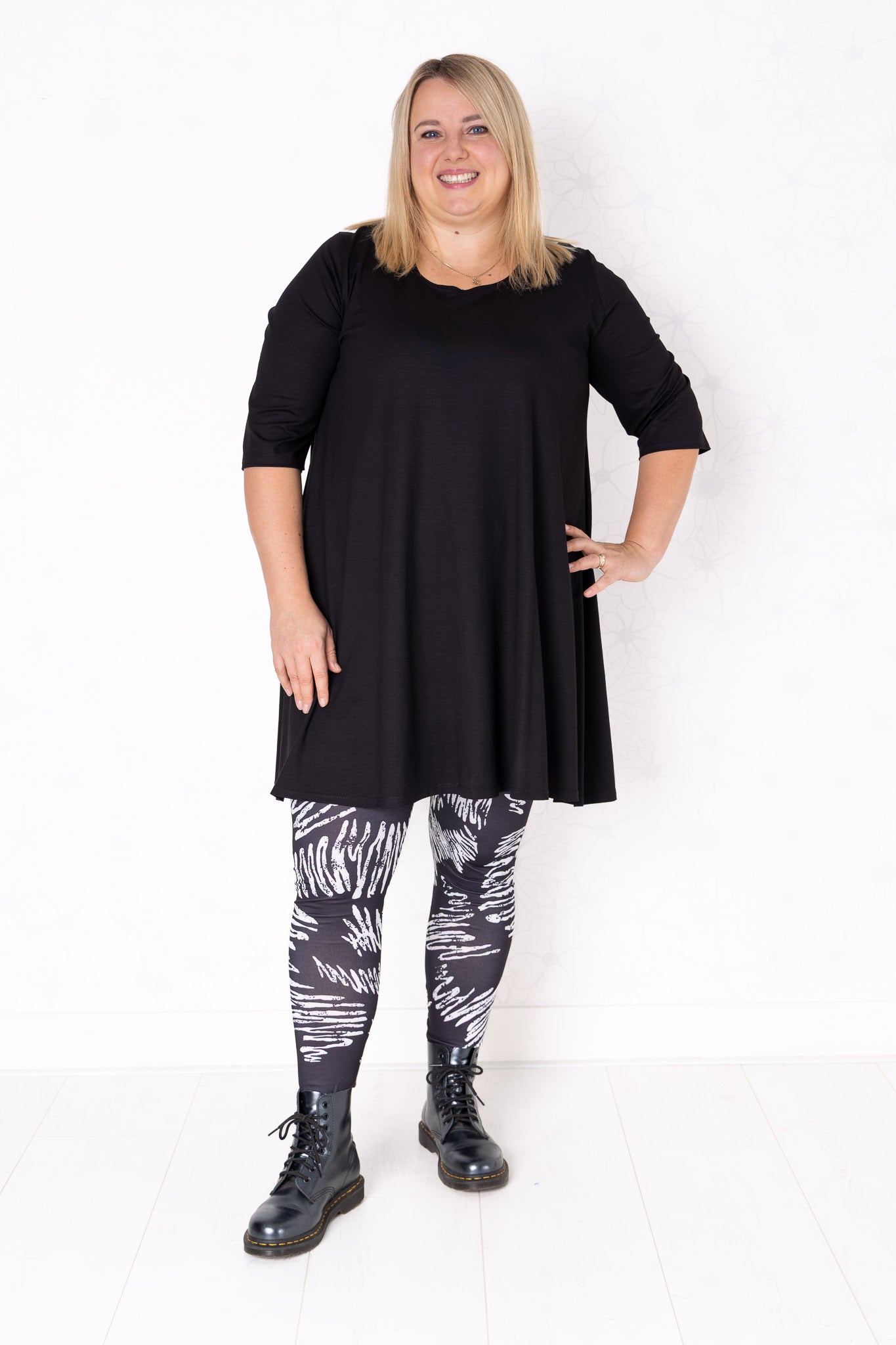 Legging Zwart Wit Kracht | Kimo stof