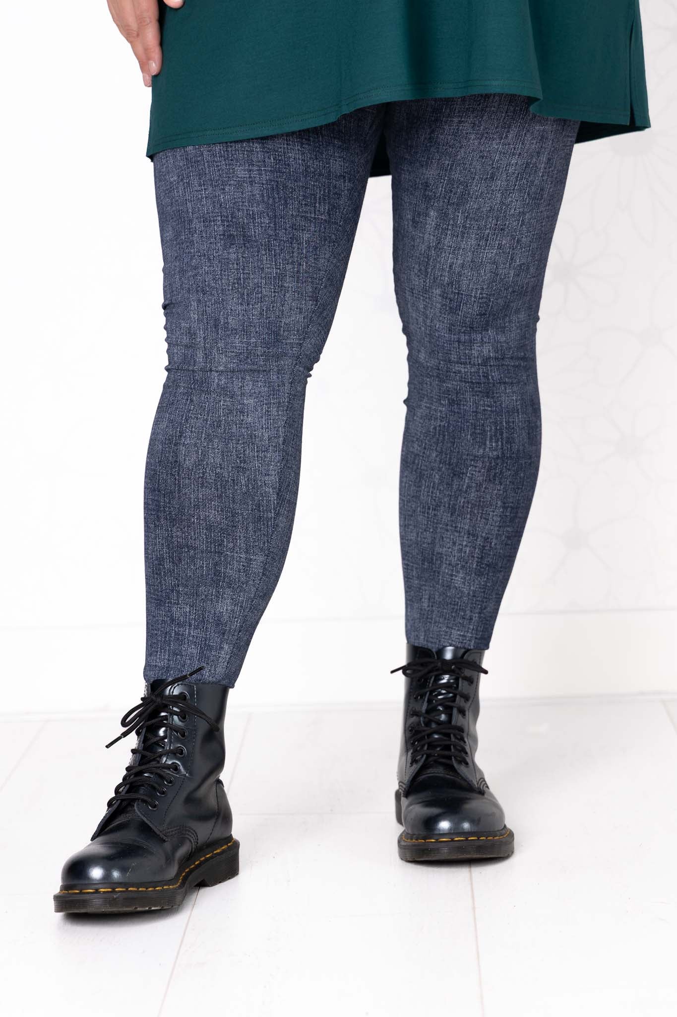 Legging Annemarie | Jeans look print | met één zak | Hoogste kwaliteit katoen