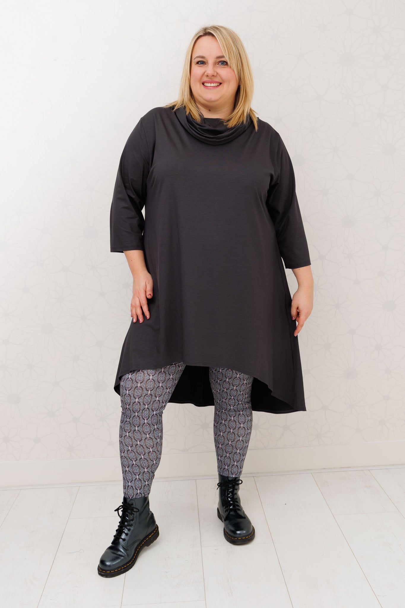 Legging kettinkjes grafiet bruin paars kimo