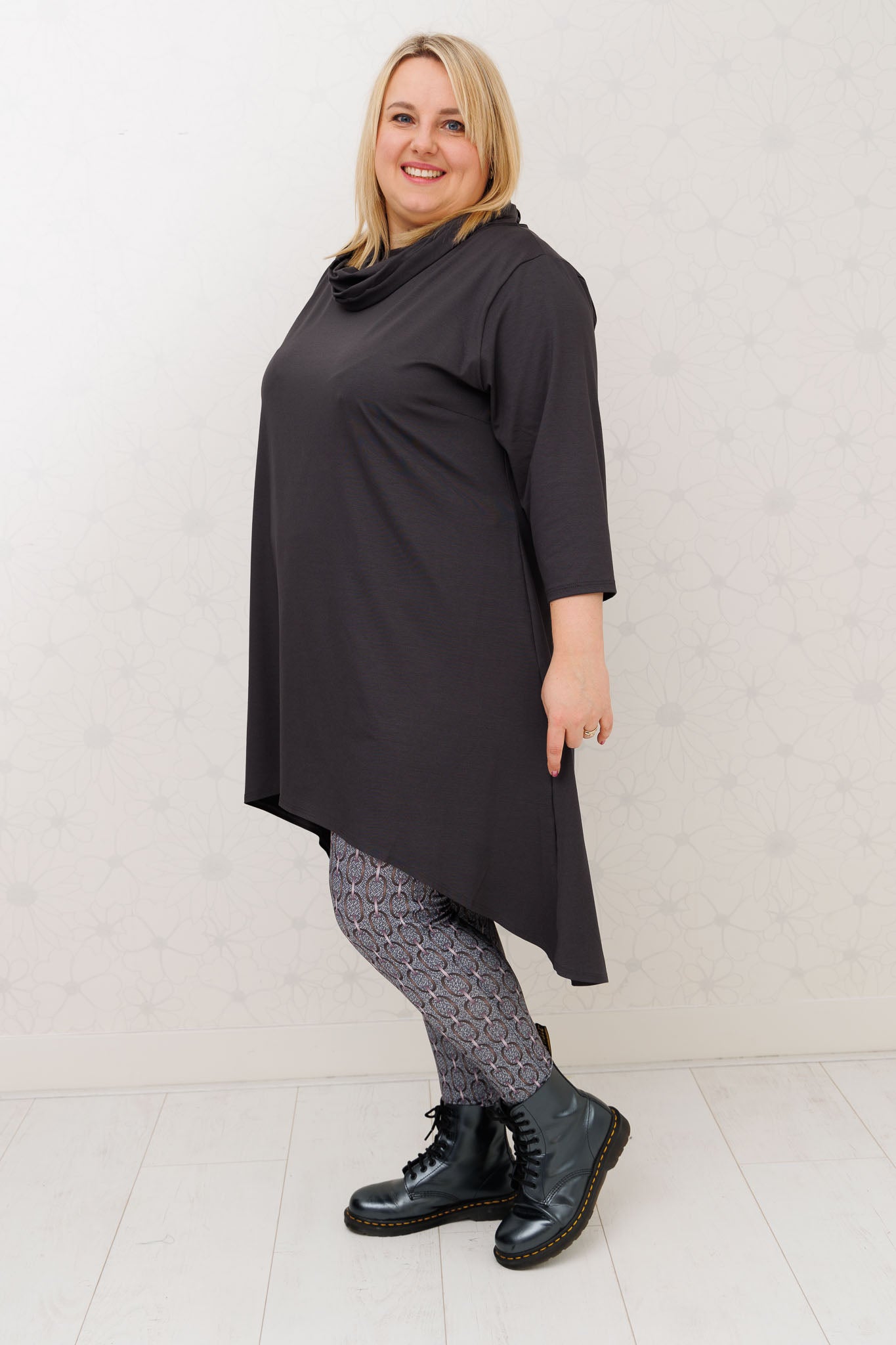 Legging kettinkjes grafiet bruin paars kimo