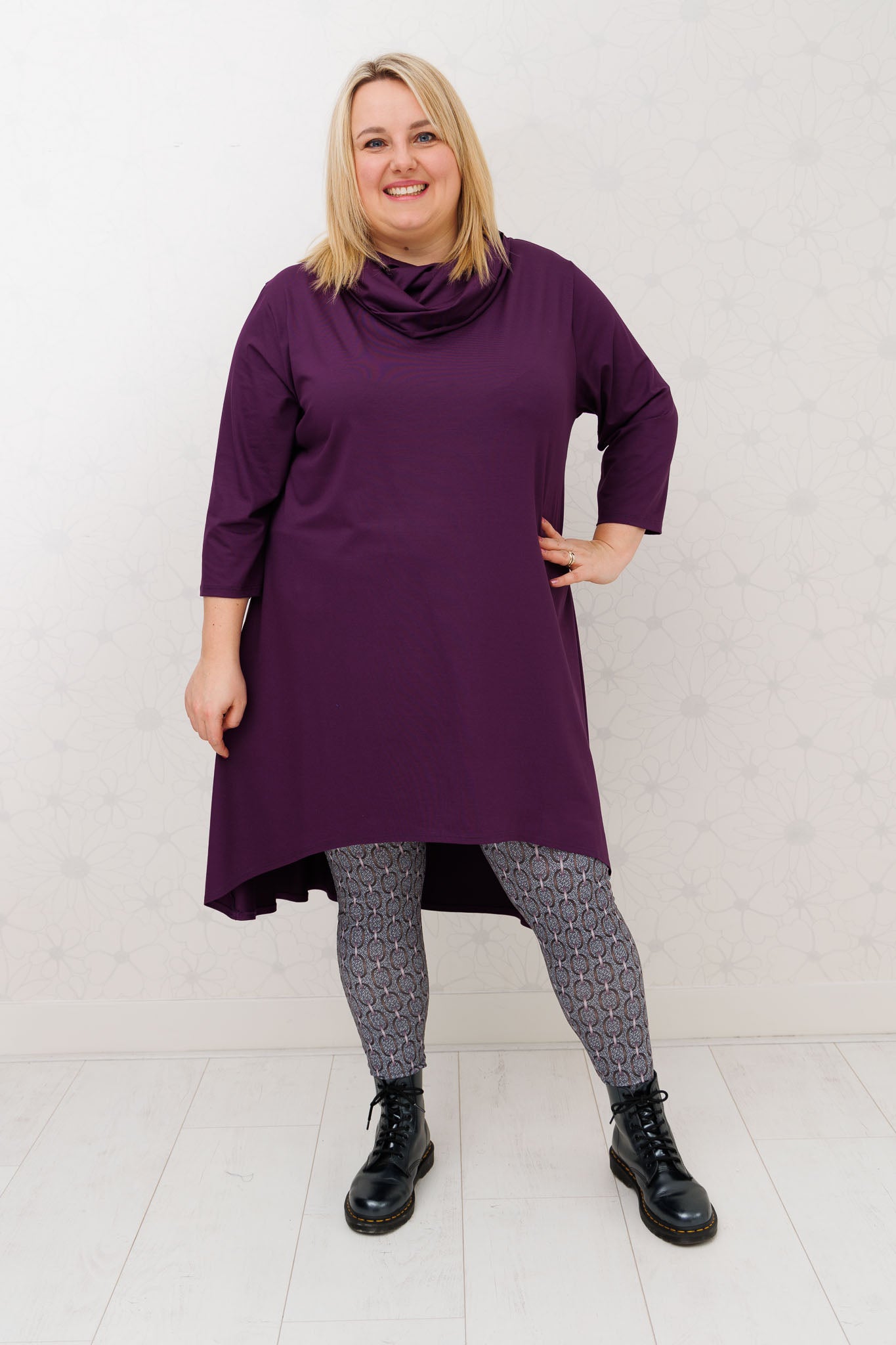 Legging kettinkjes grafiet bruin paars kimo