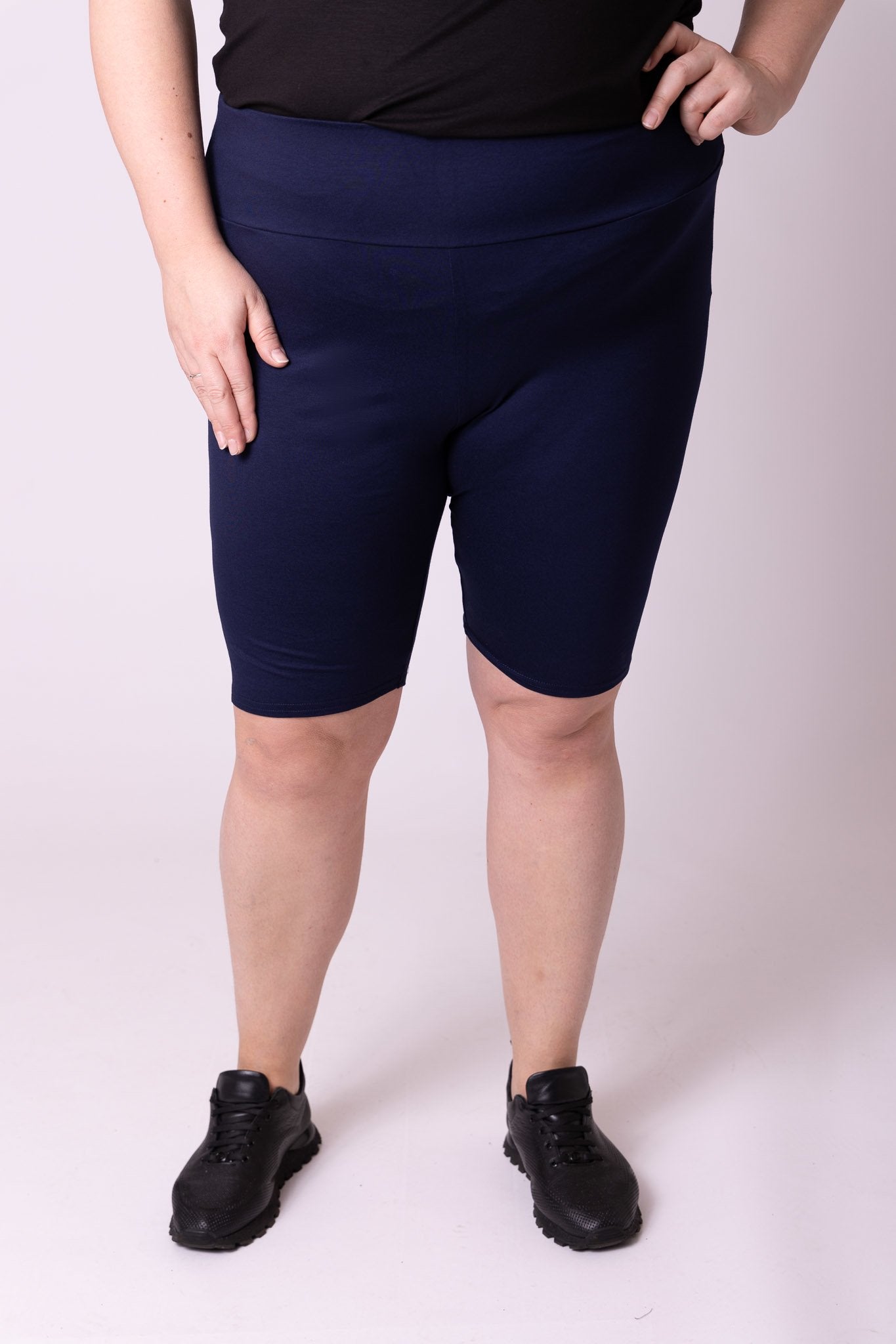 Korte legging onder jurk viscose donkerblauw