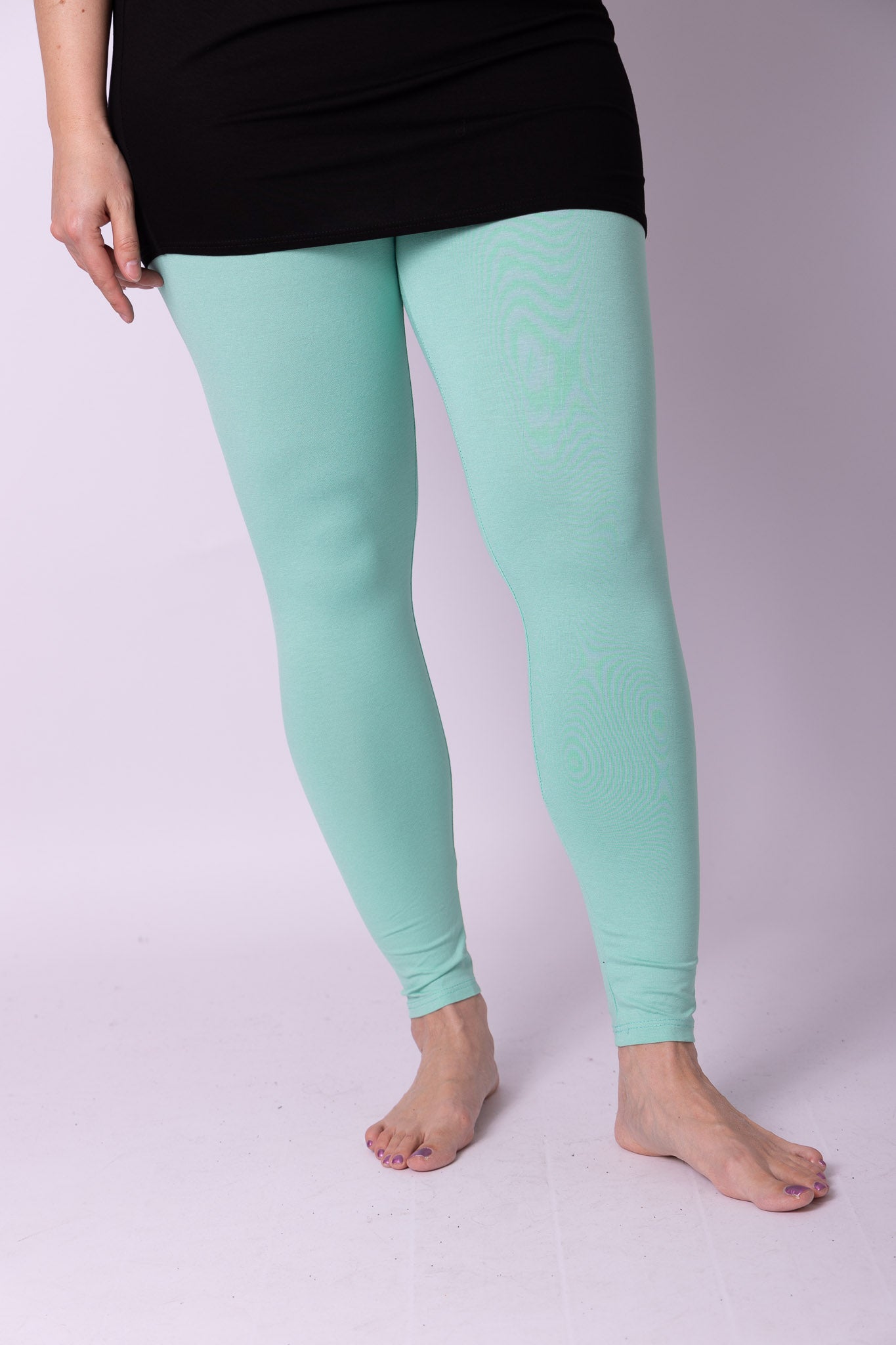 Legging mintgroen viscose maat 58