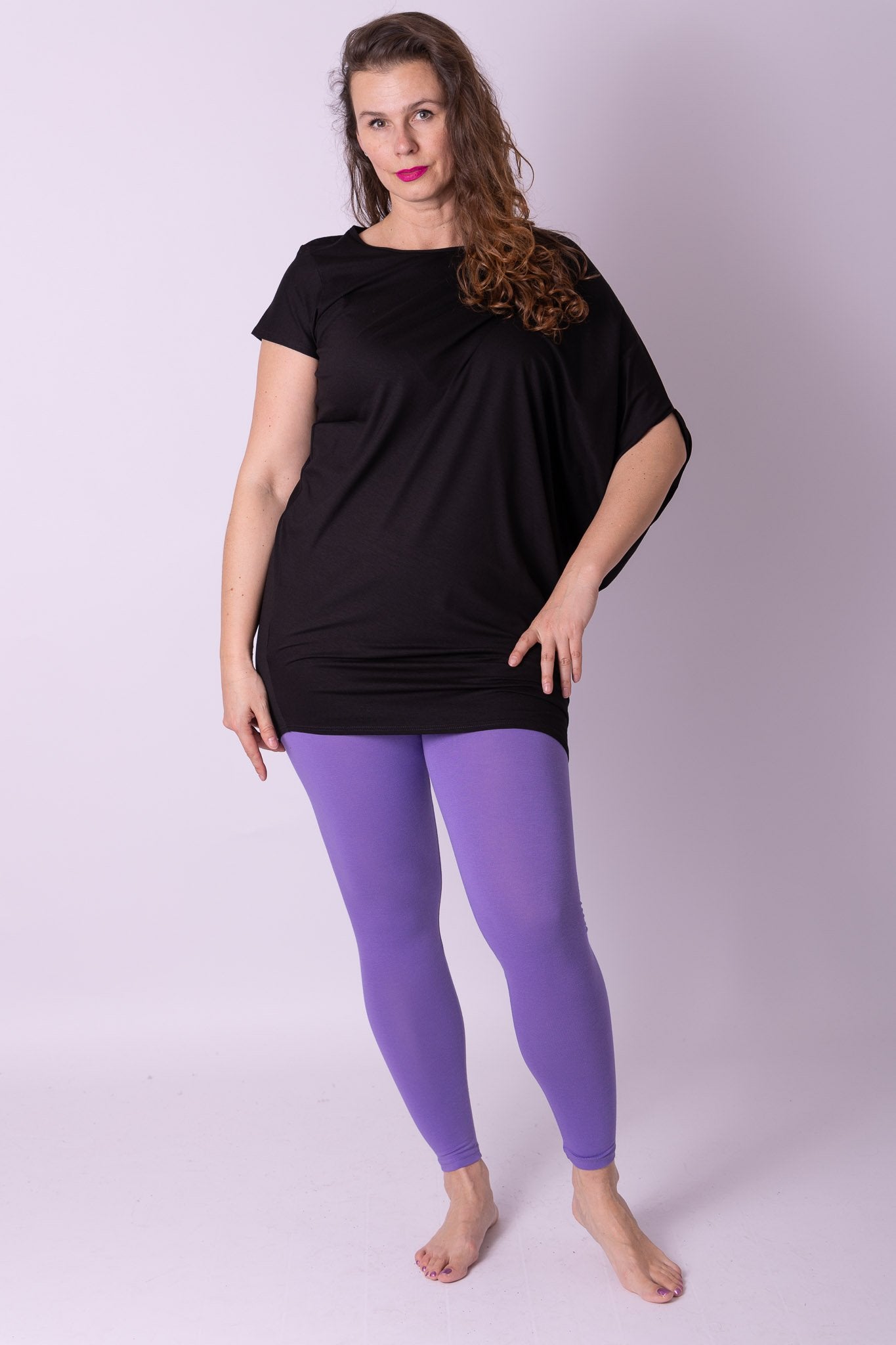 Legging paars katoen maat 40