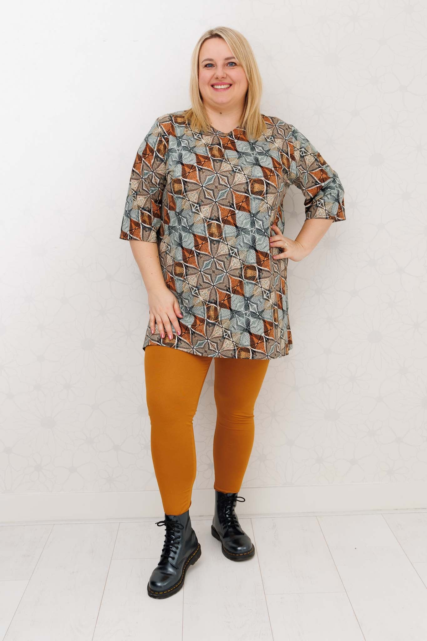 Shirt Eva diamant viscose 90cm