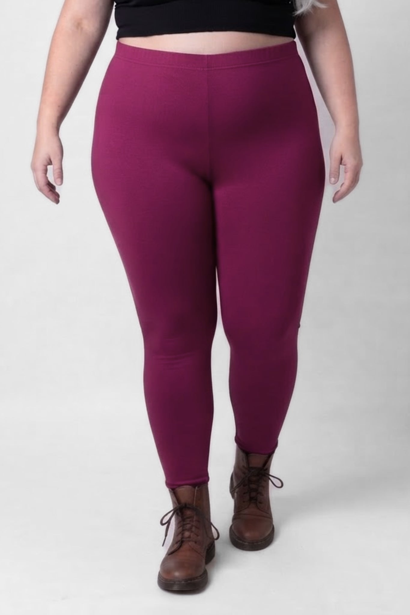 Legging Grote Maten | Hoge Taille | Lange Pijpen | Single Jersey van Viscose