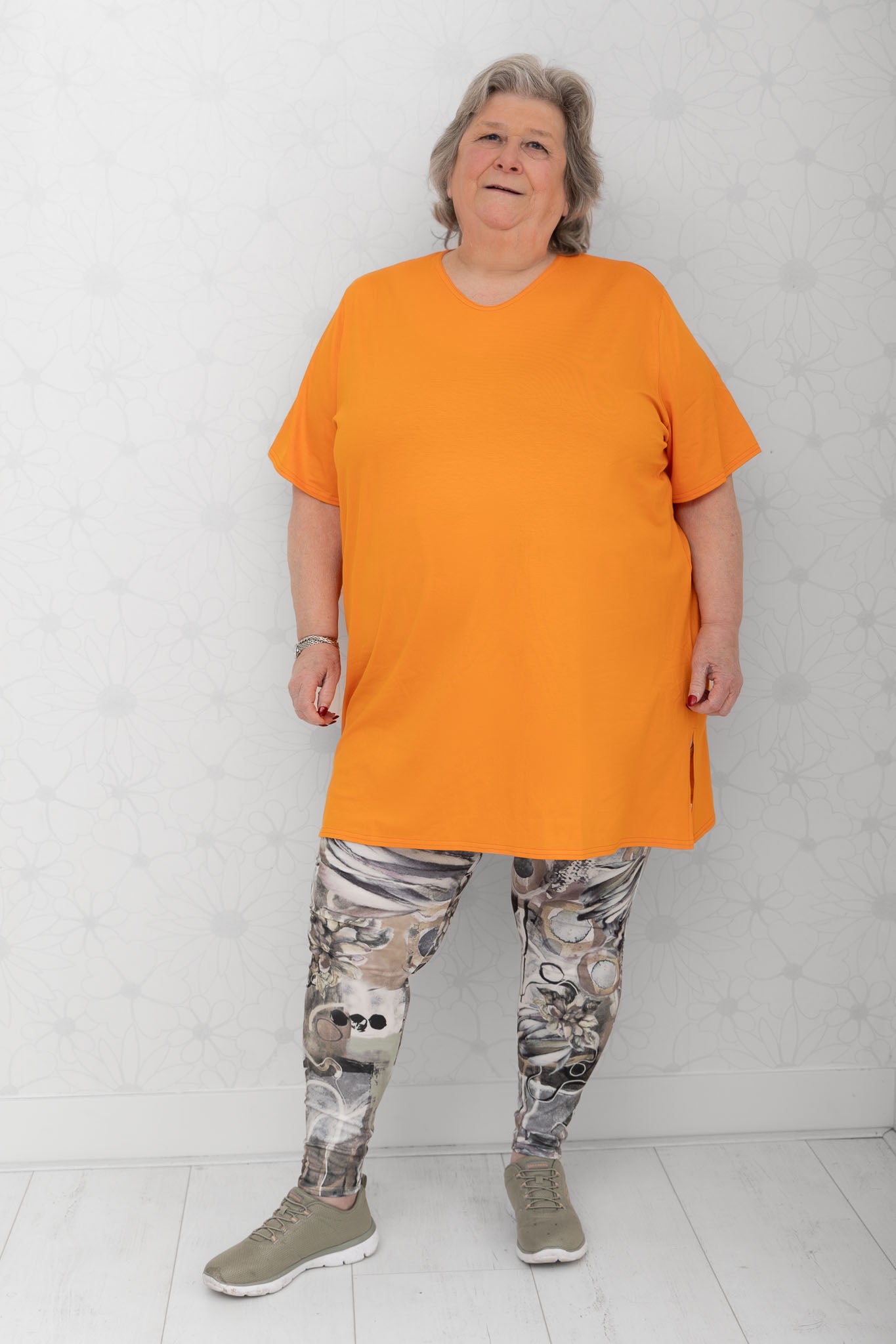 T-shirt Eva 90 cm oranje viscose