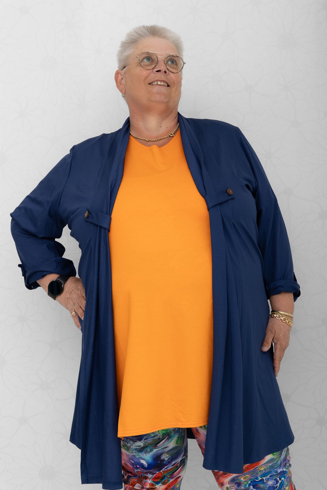T-shirt Eva 90 cm oranje viscose