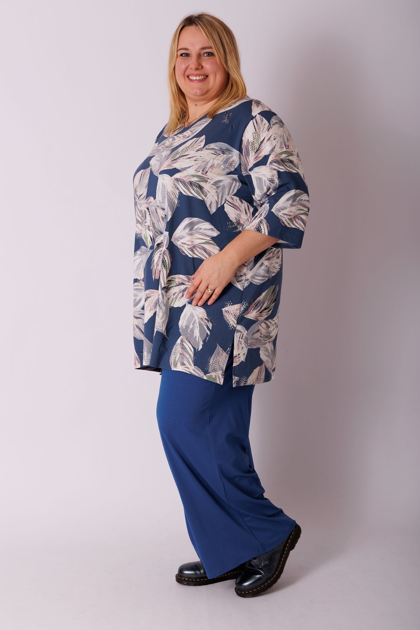 Shirt Eva bladeren viscose 90cm