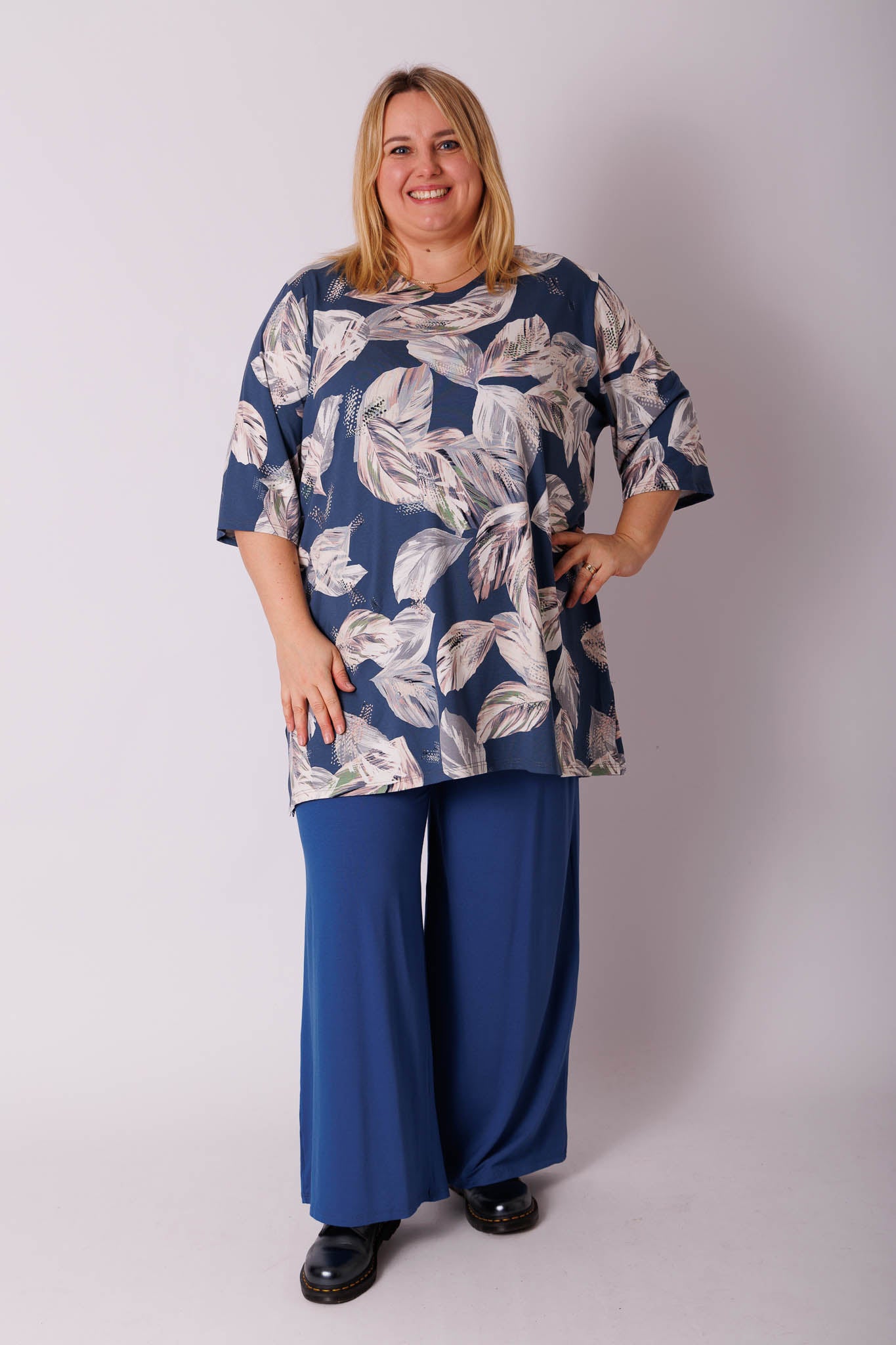 Shirt Eva bladeren viscose 90cm