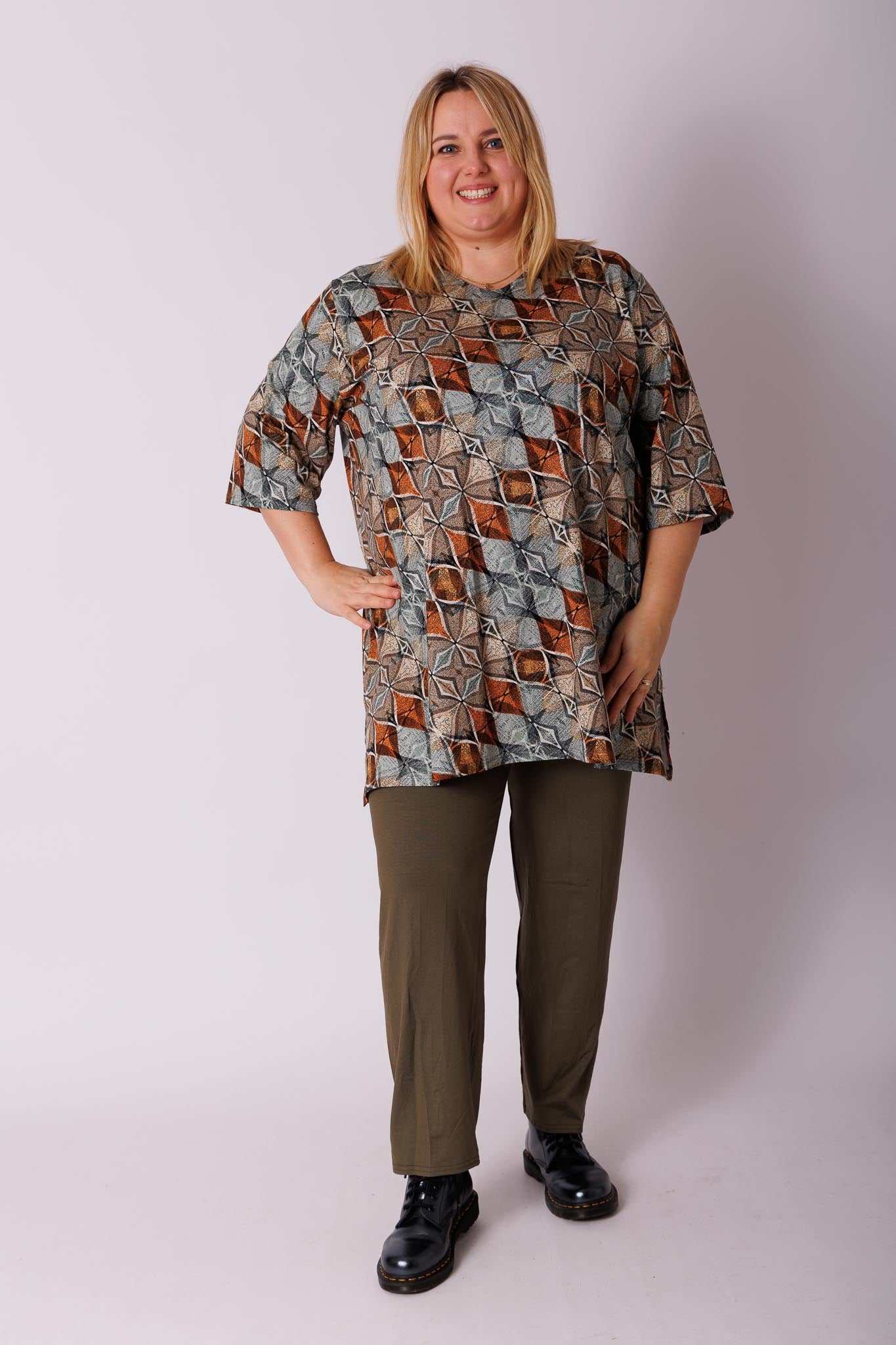 Shirt Eva diamant viscose 90cm