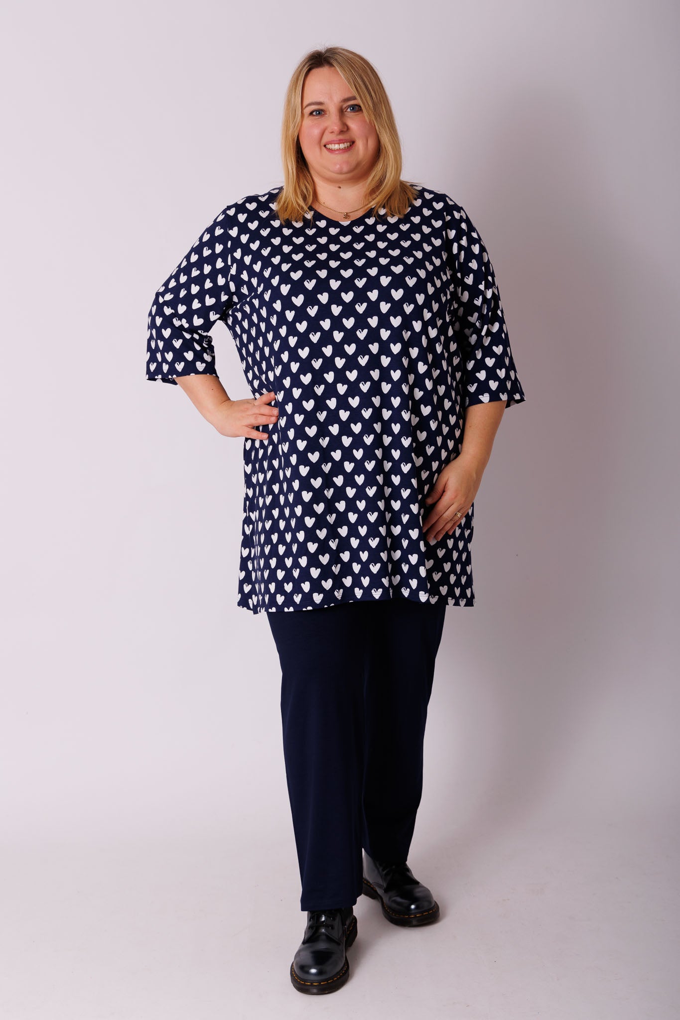 Shirt Eva hartjes viscose 90cm