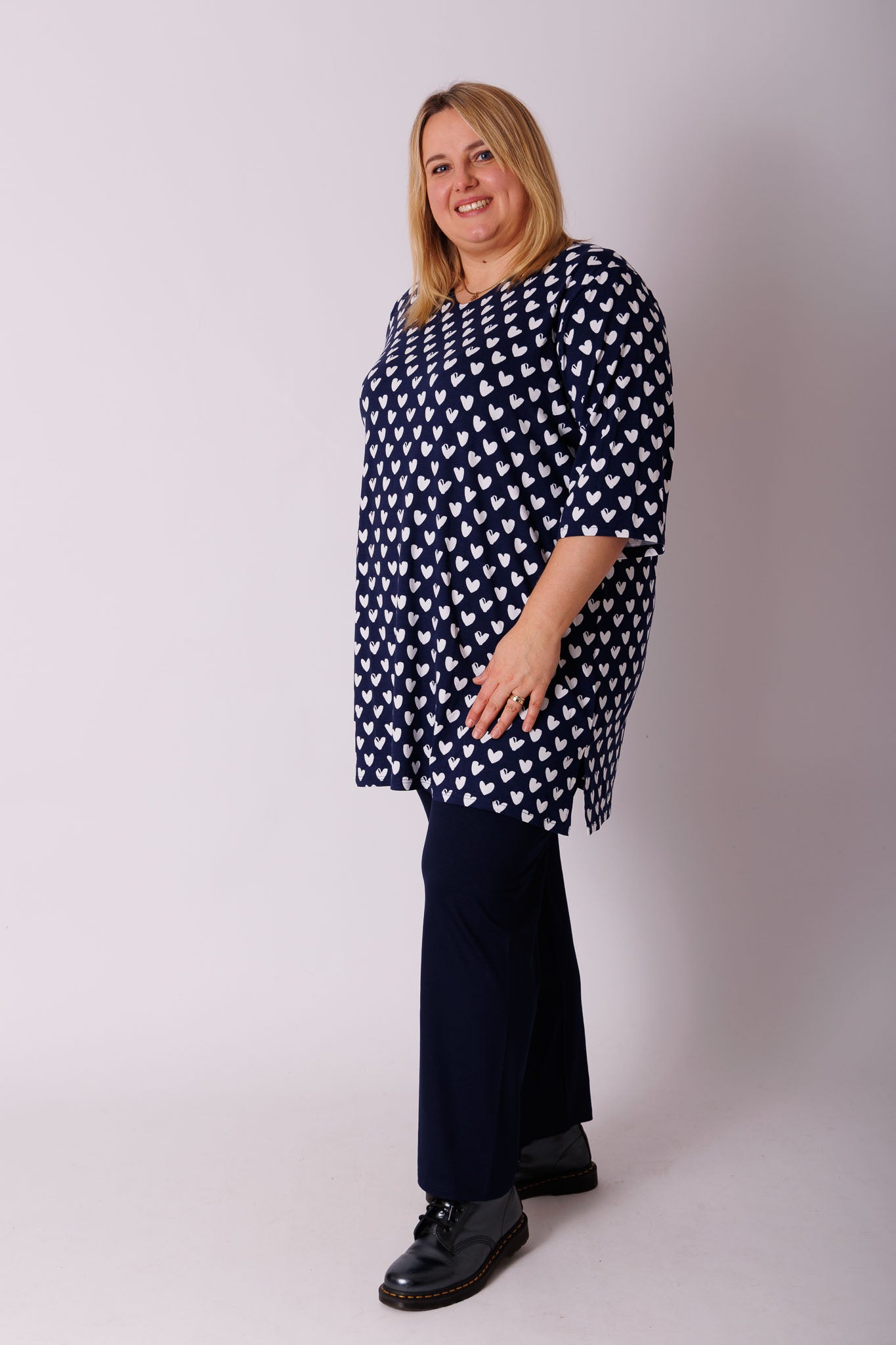 Shirt Eva hartjes viscose 90cm