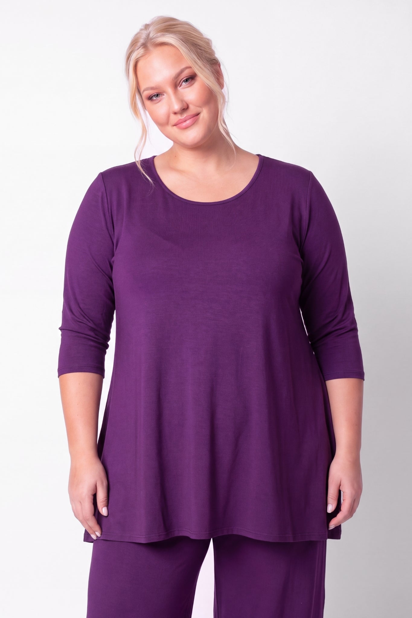 A-lijn shirt Durkje | 3/4 mouwen | Viscose | ca 86 cm