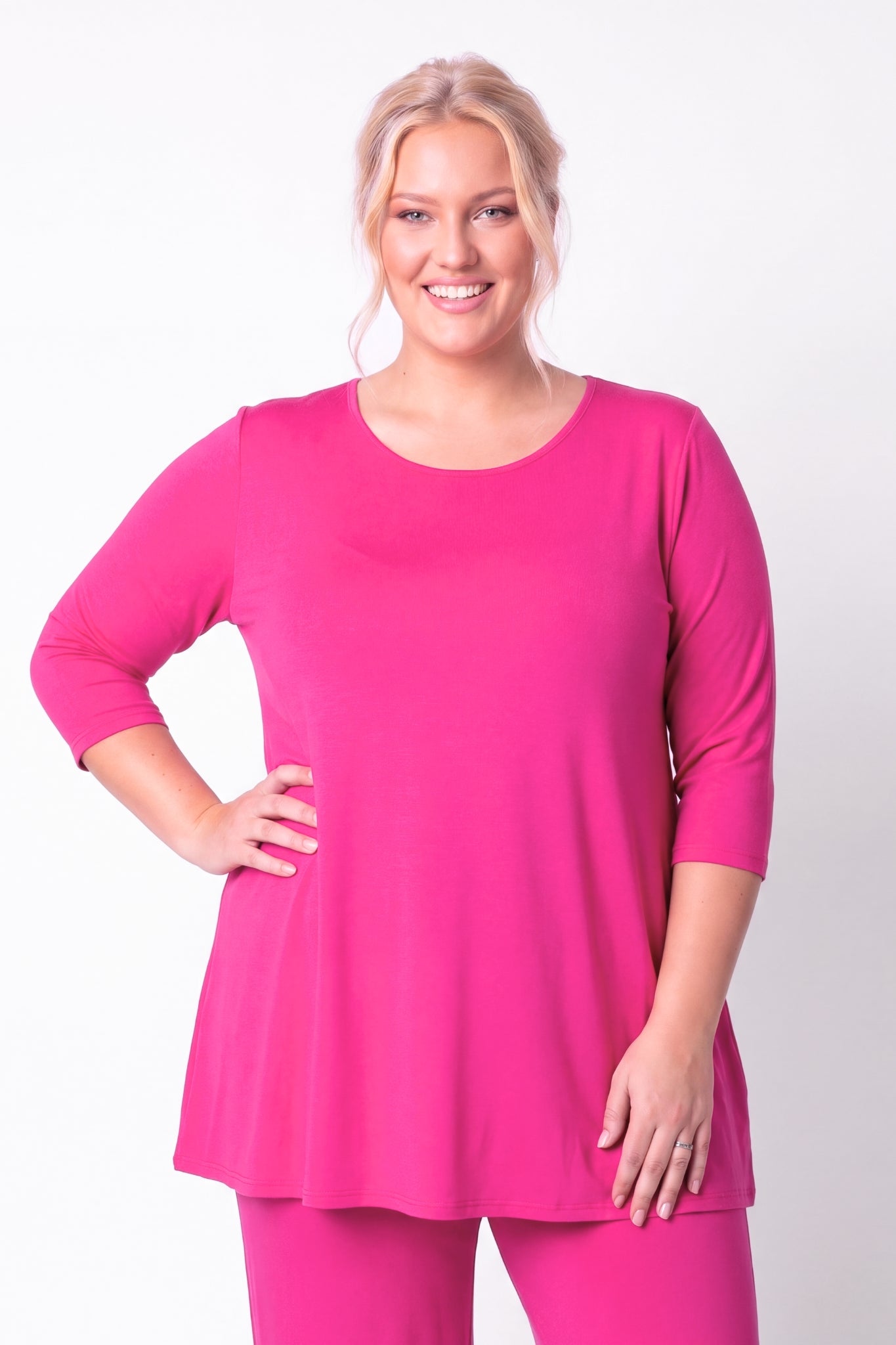 A-lijn shirt Durkje | 3/4 mouwen | Viscose | ca 86 cm
