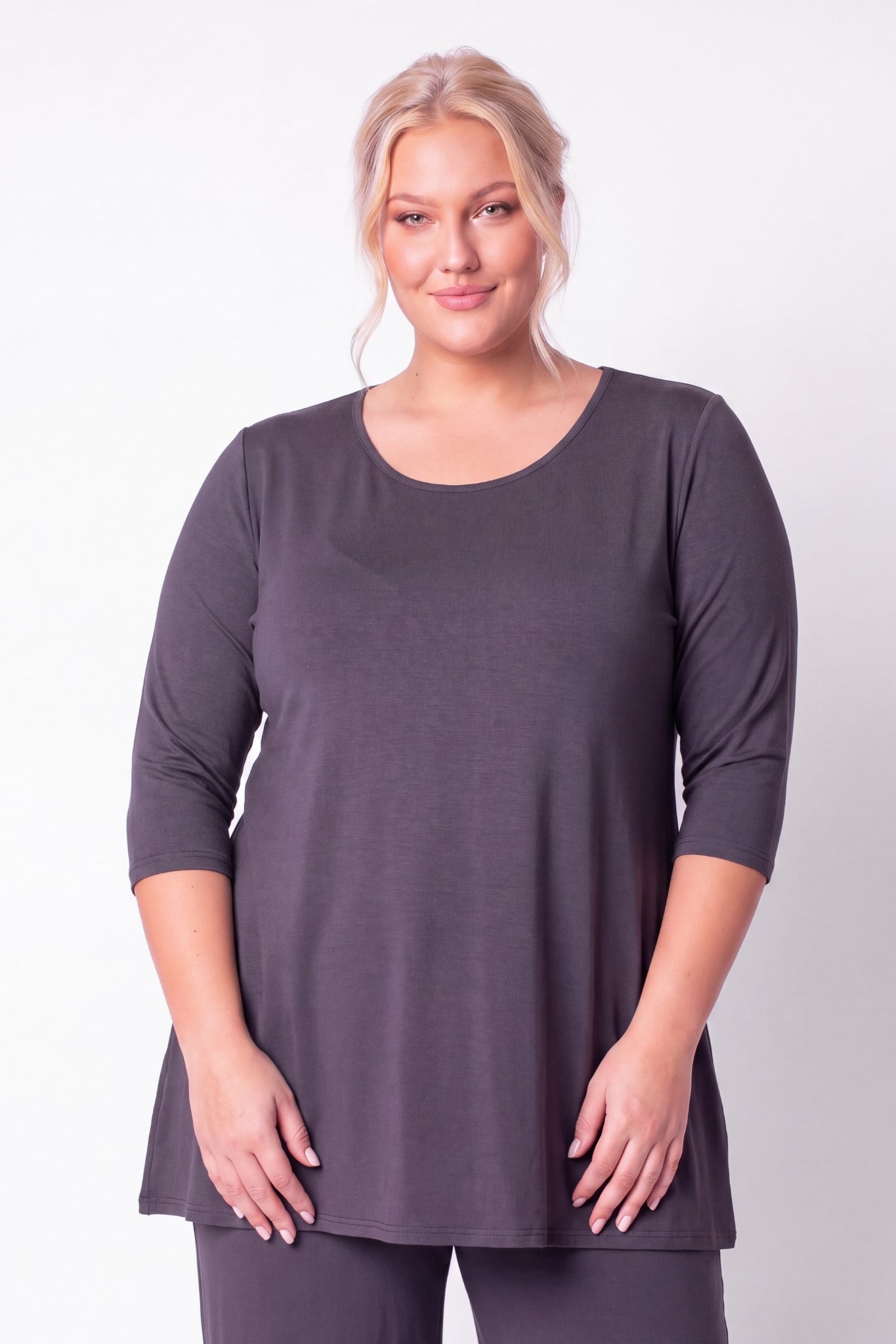 A-lijn shirt Durkje | 3/4 mouwen | Viscose | ca 86 cm