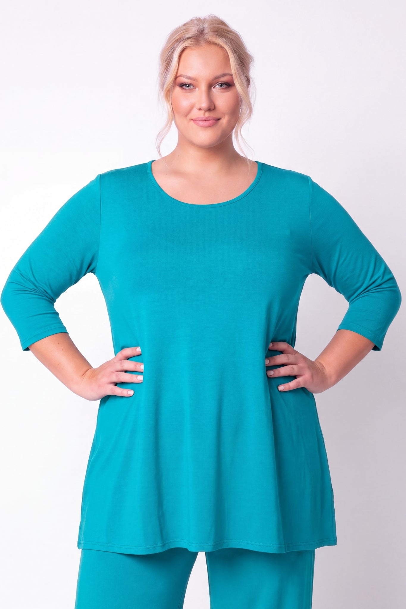 A-lijn shirt Durkje | 3/4 mouwen | Viscose | ca 86 cm