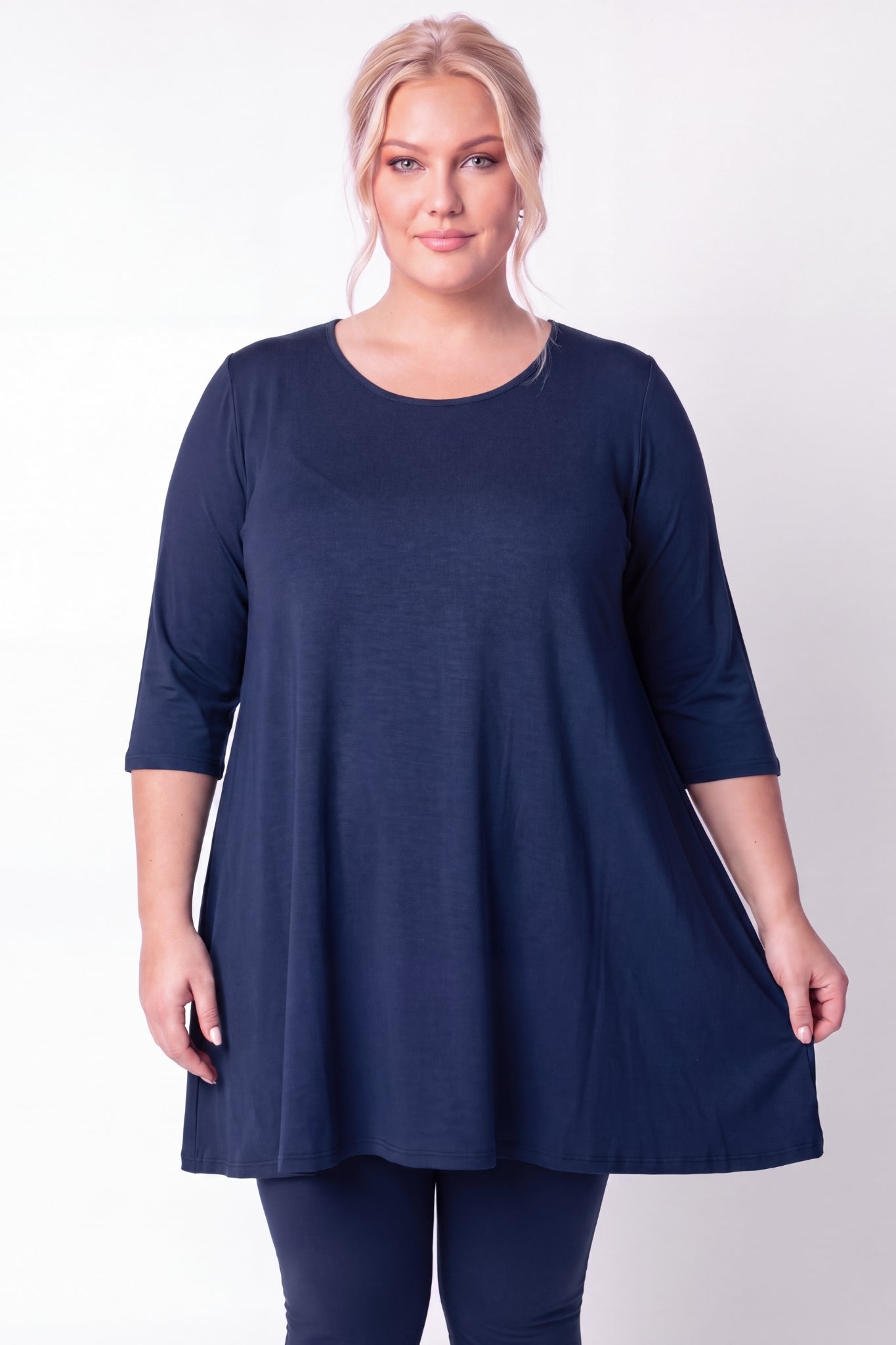 A-lijn shirt Durkje | 3/4 mouwen | Viscose | ca 96 cm