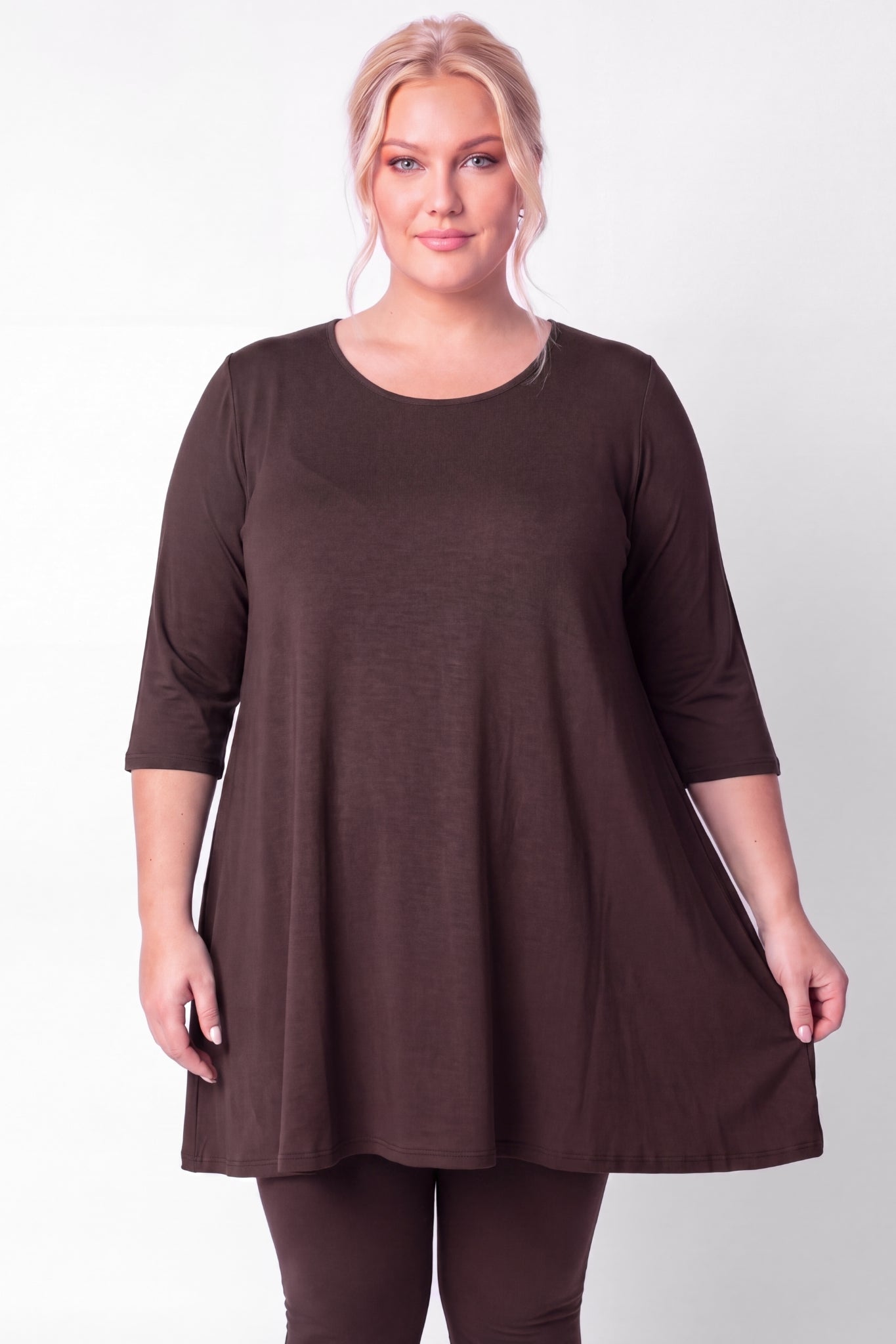 A-lijn shirt Durkje | 3/4 mouwen | Viscose | ca 96 cm