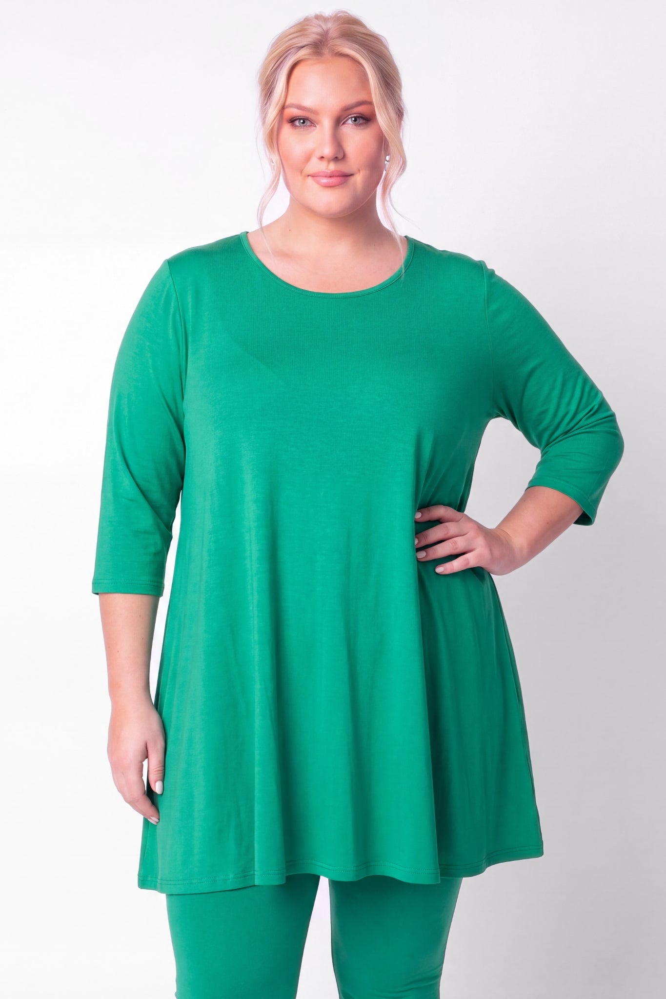 A-lijn shirt Durkje | 3/4 mouwen | Viscose | ca 96 cm