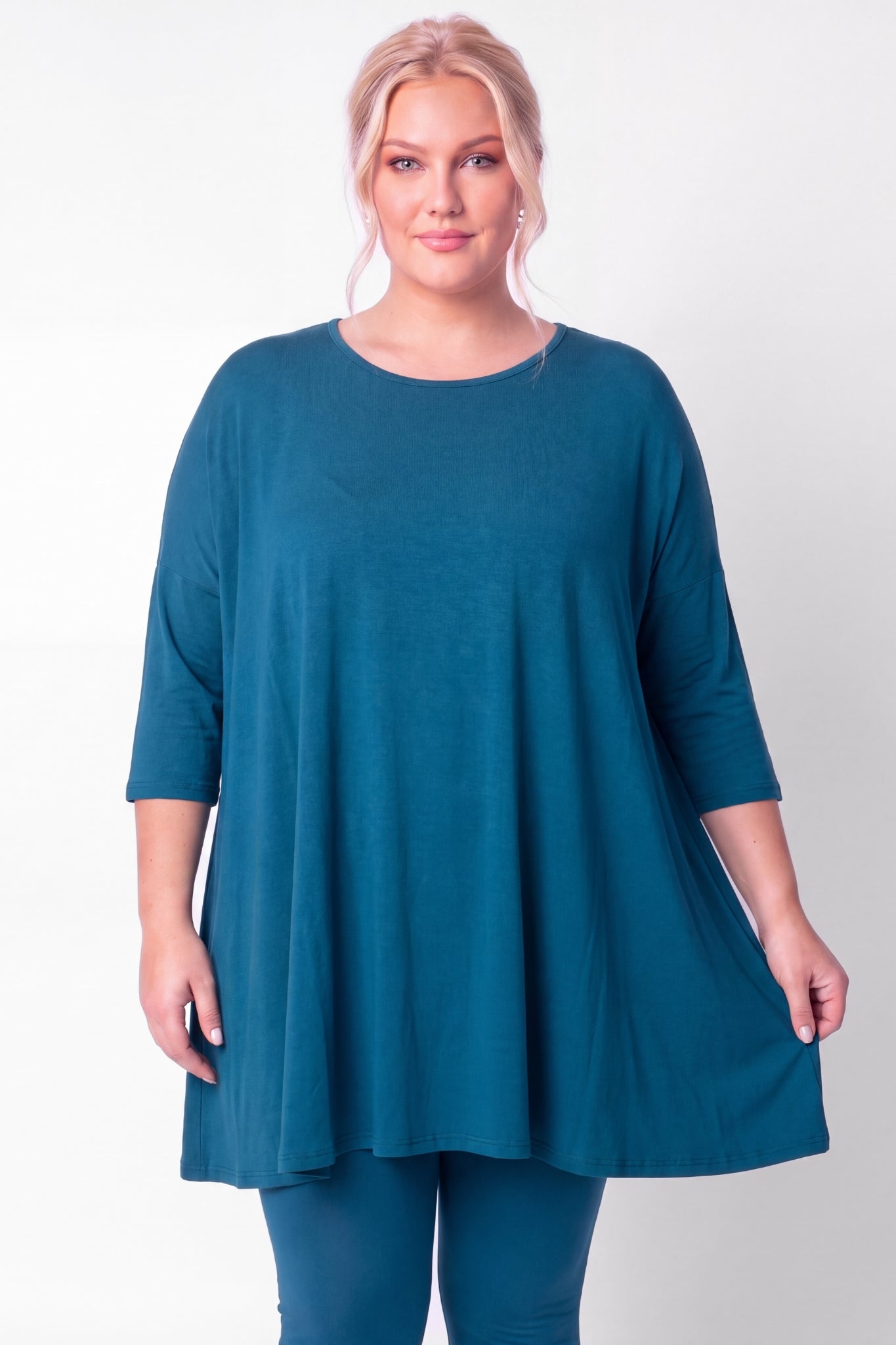 A-lijn shirt Durkje | 3/4 mouwen | Viscose | ca 96 cm