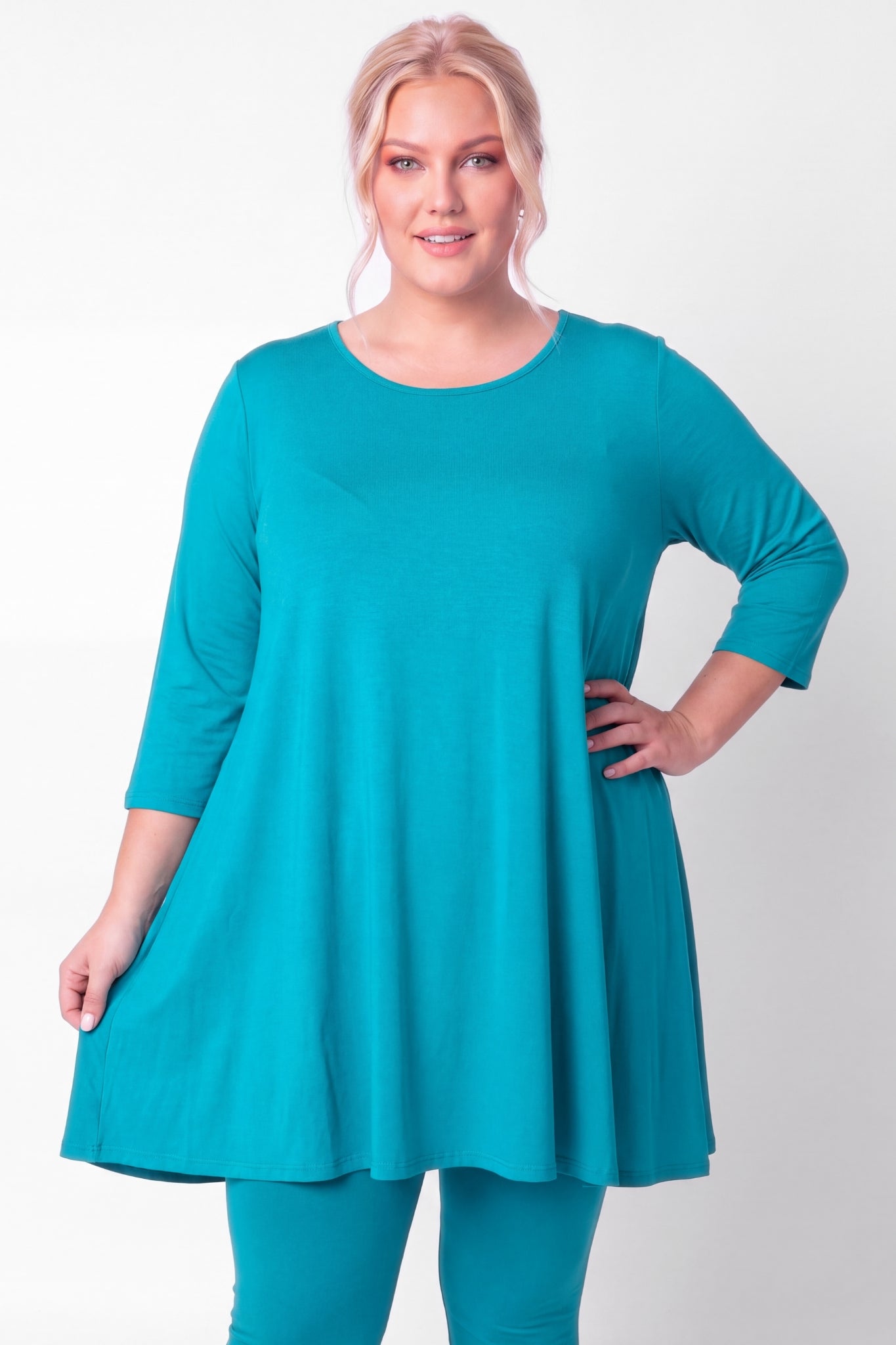 A-lijn shirt Durkje | 3/4 mouwen | Viscose | ca 96 cm