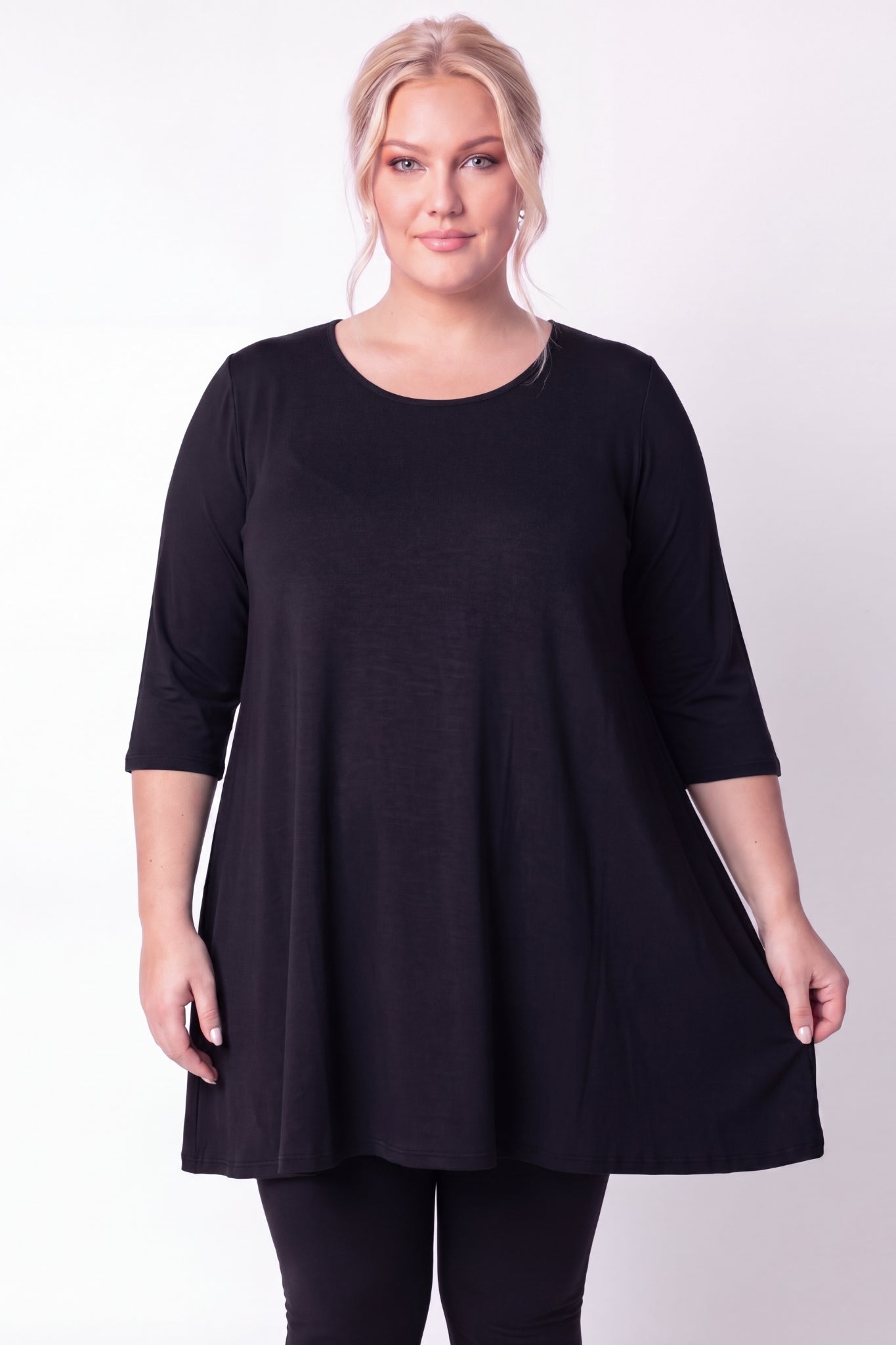 A-lijn shirt Durkje | 3/4 mouwen | Viscose | ca 96 cm