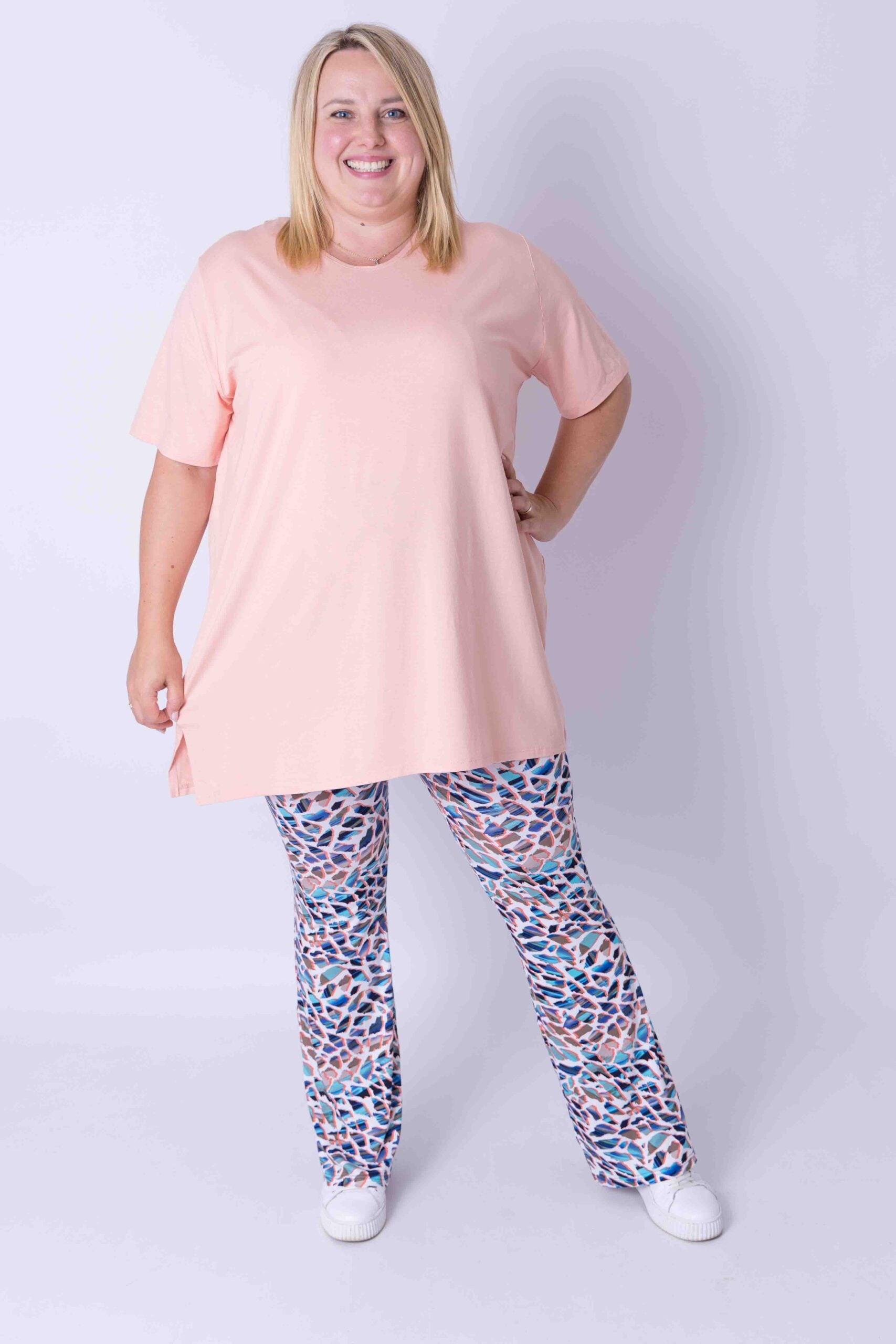 T-shirt Eva viscose 90cm zomer kleurtjes