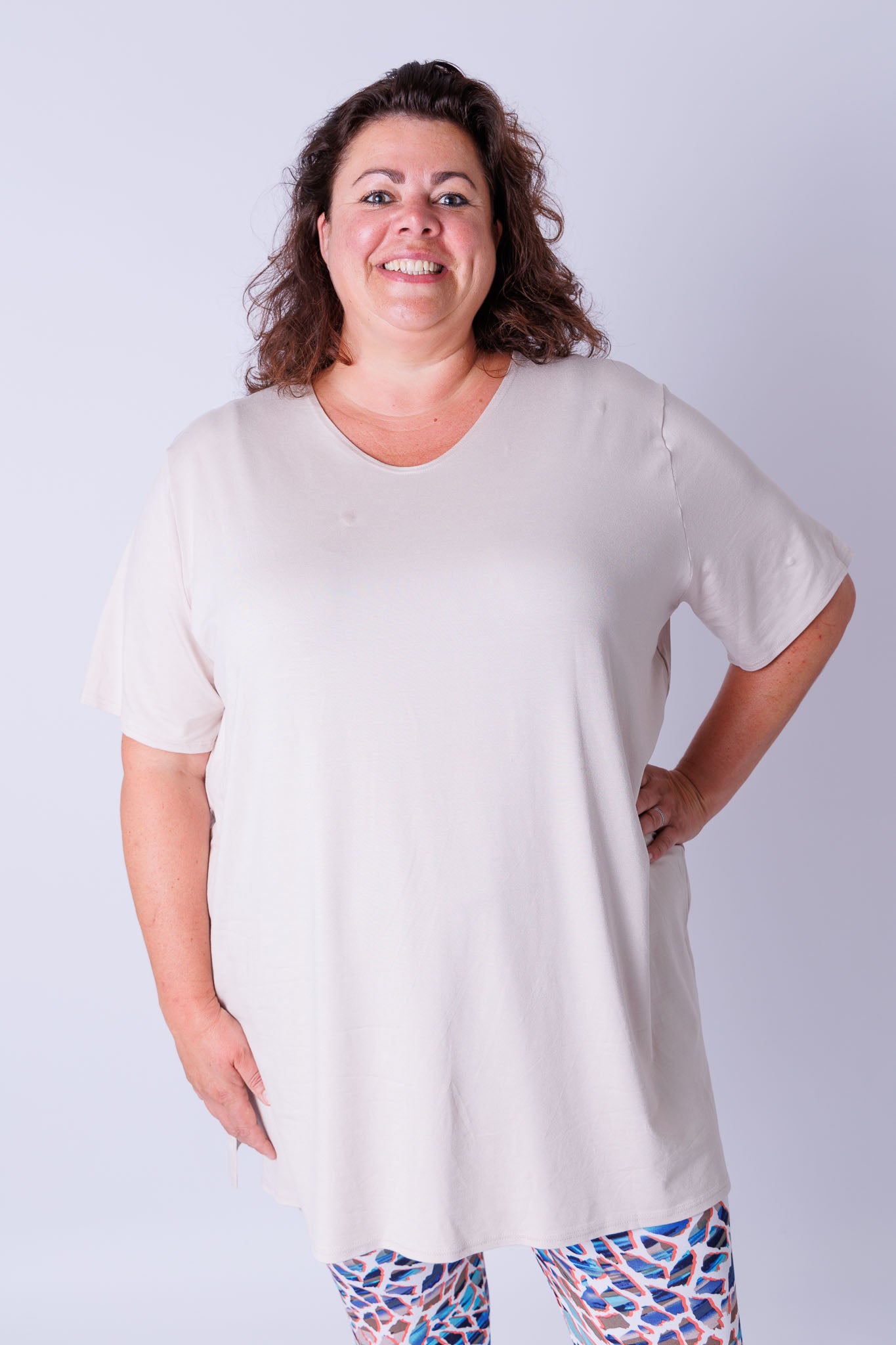 T-shirt Eva viscose 90cm zomer kleurtjes