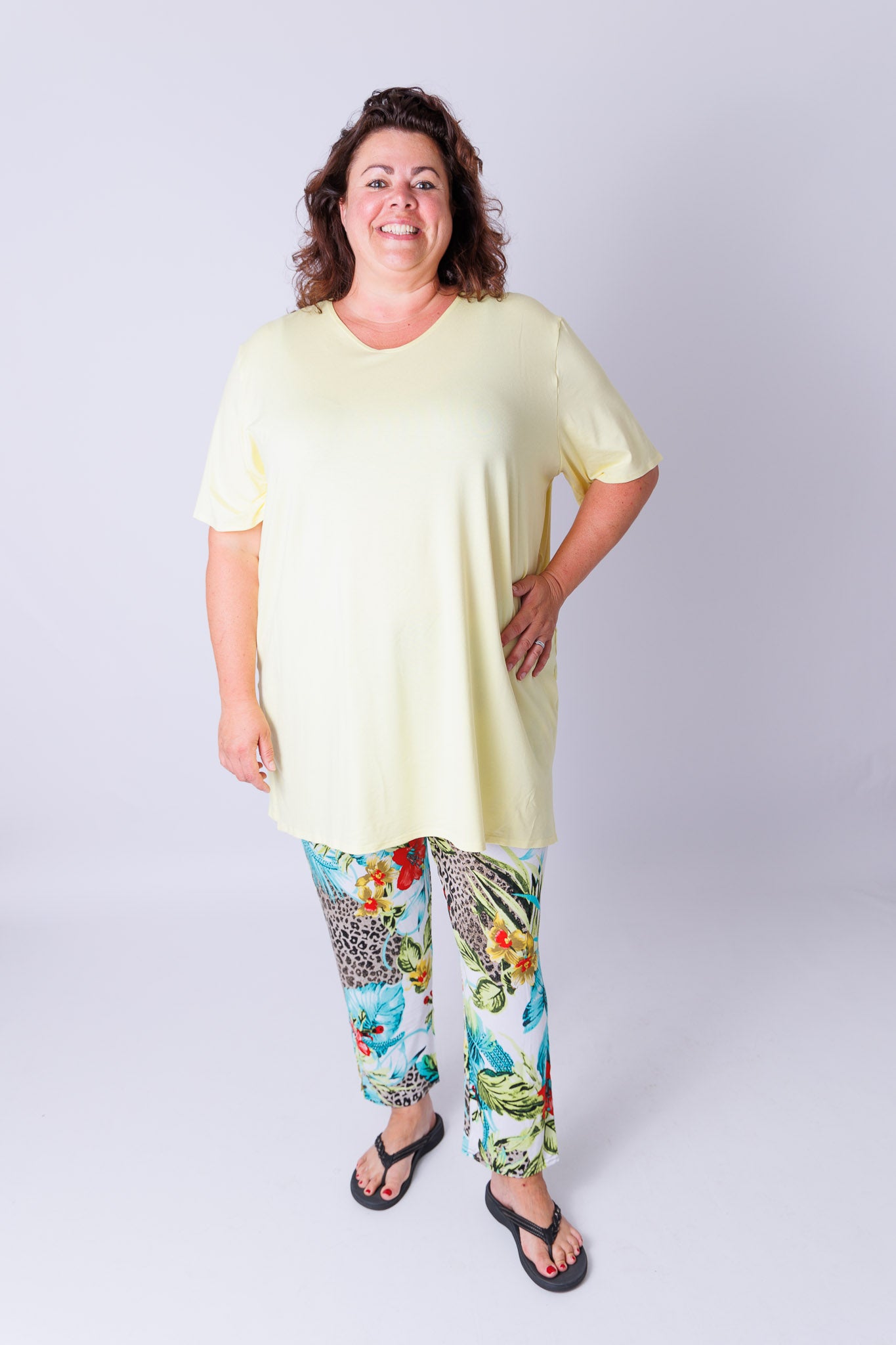 T-shirt Eva viscose 90cm zomer kleurtjes