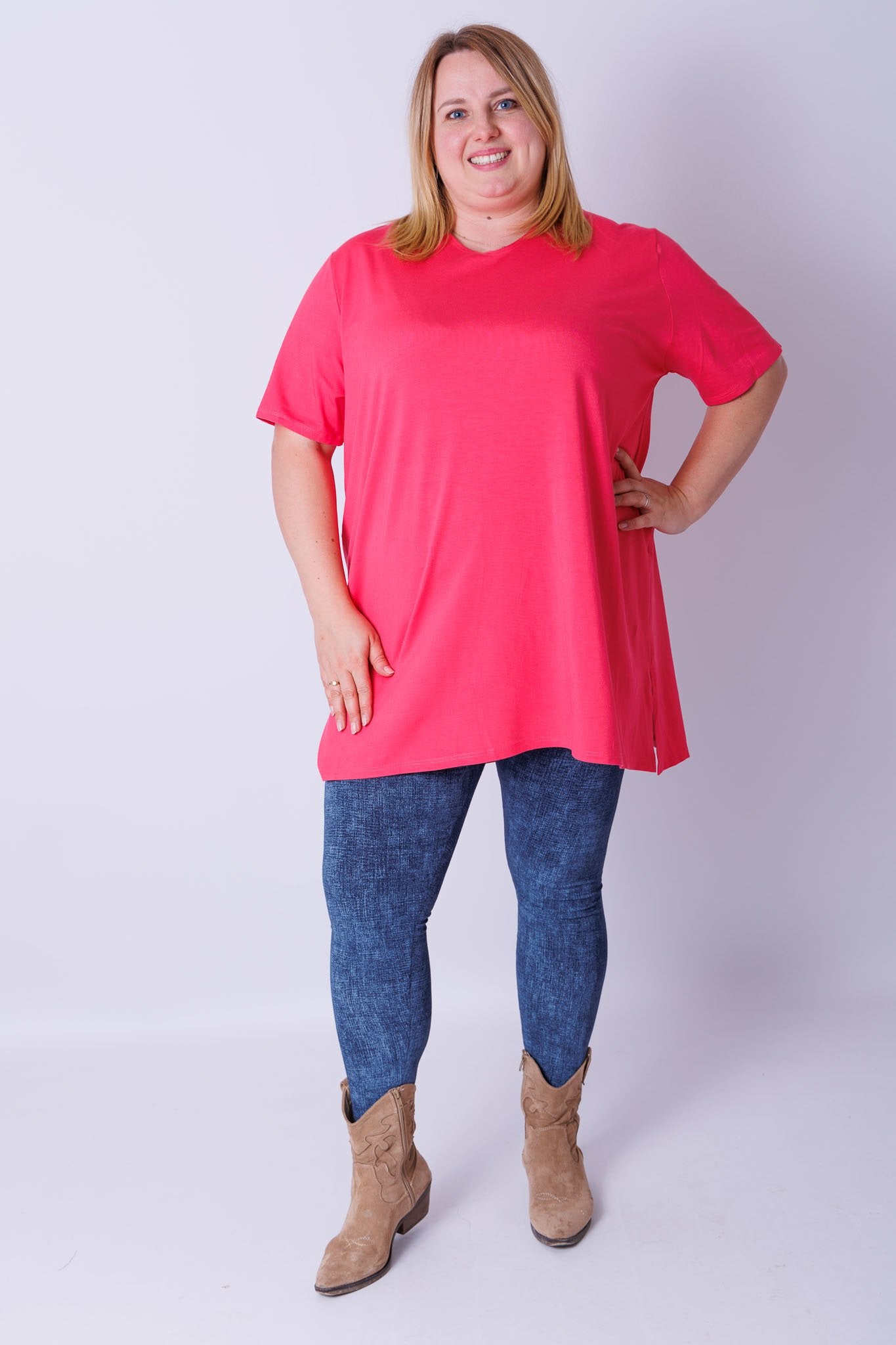 T-shirt Eva viscose 90cm zomer kleurtjes