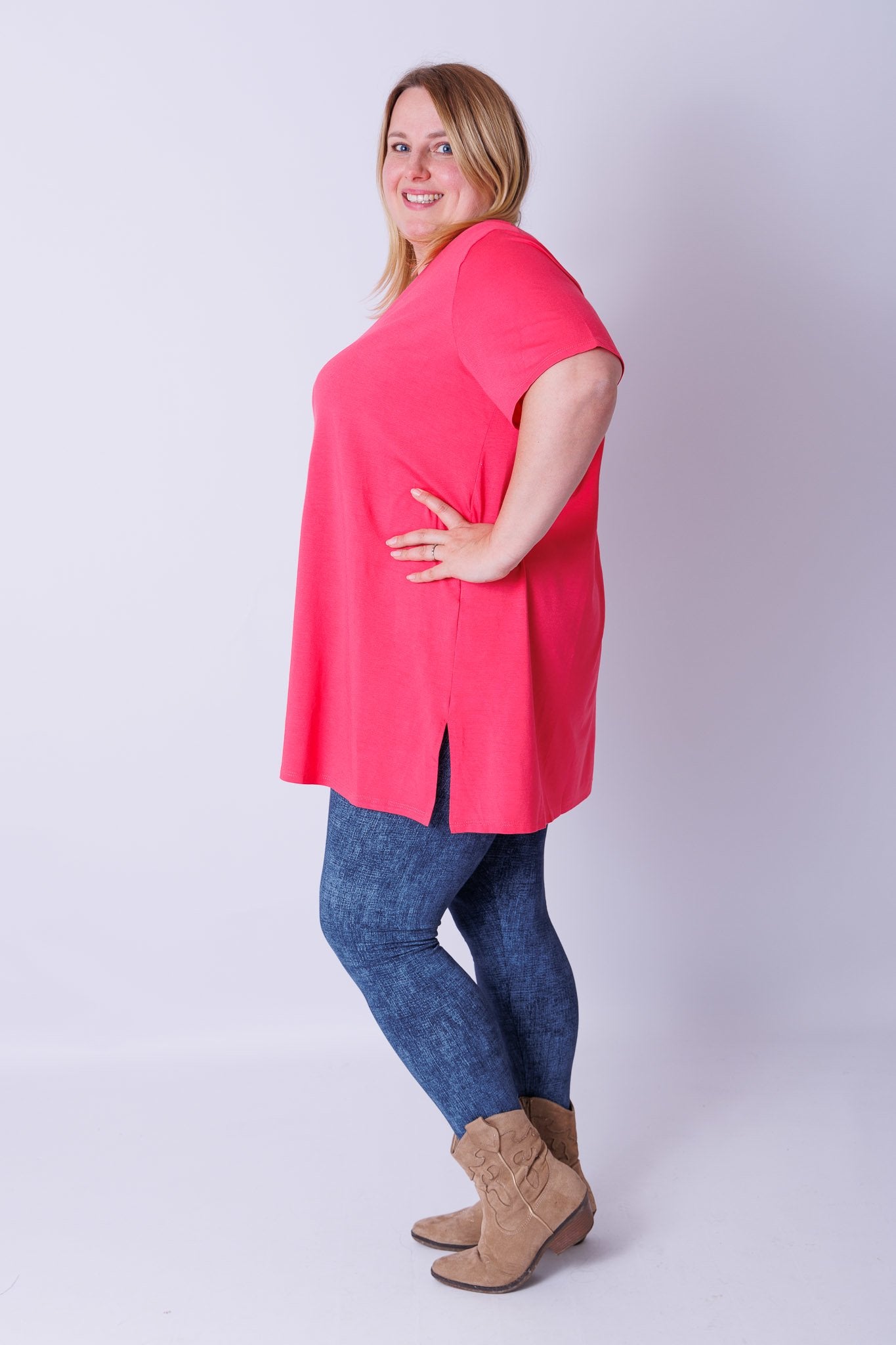 T-shirt Eva viscose 90cm zomer kleurtjes