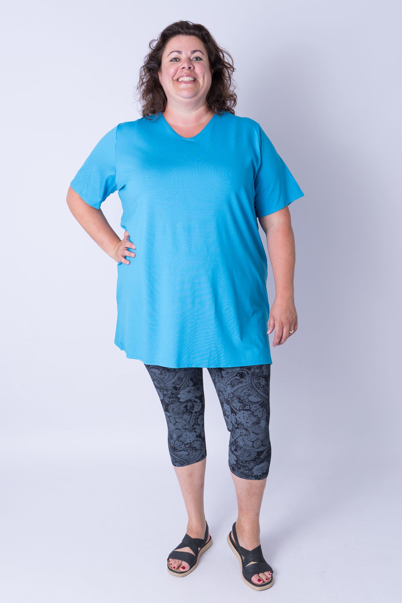 T-shirt Eva viscose 90cm zomer kleurtjes