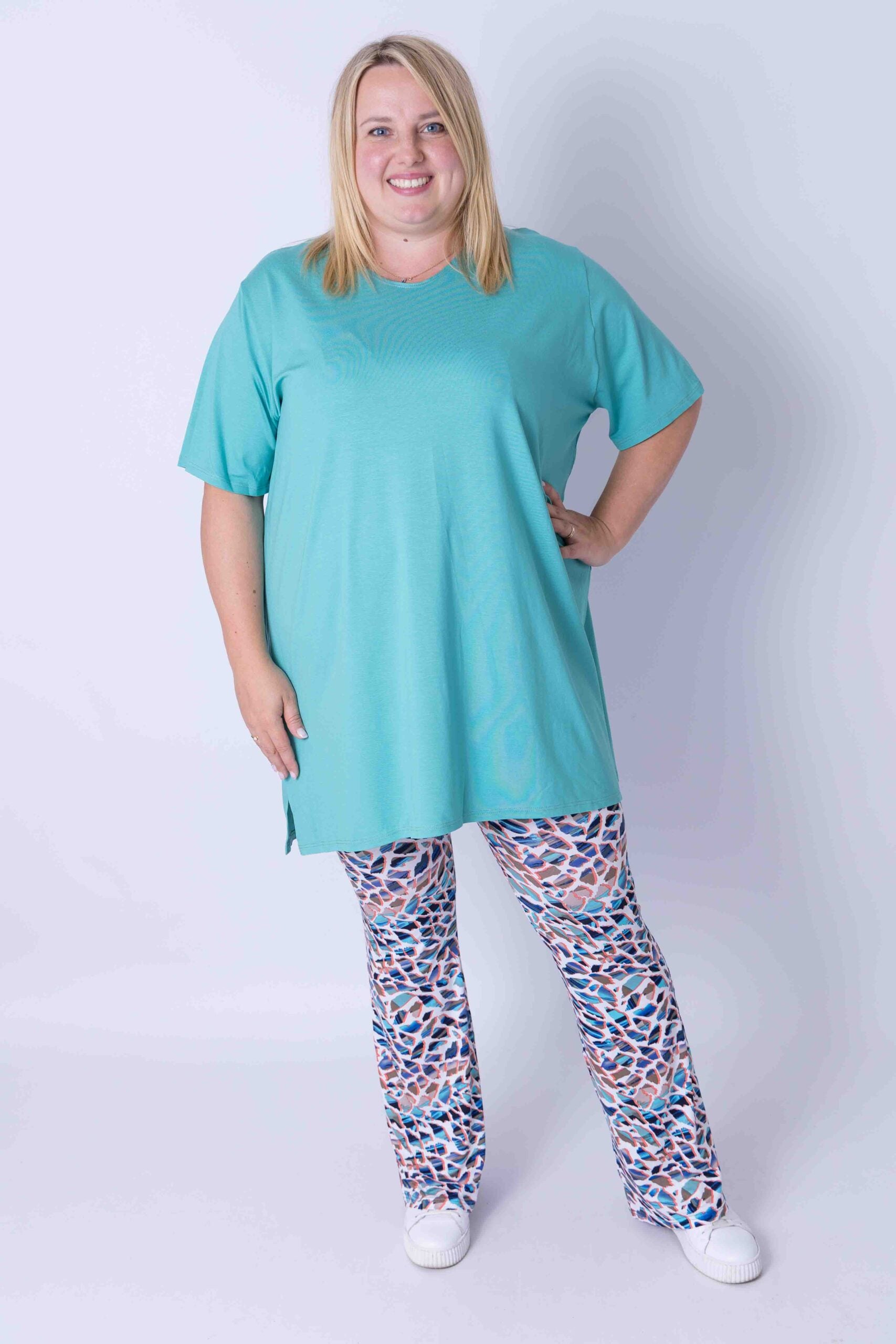 T-shirt Eva viscose 90cm zomer kleurtjes