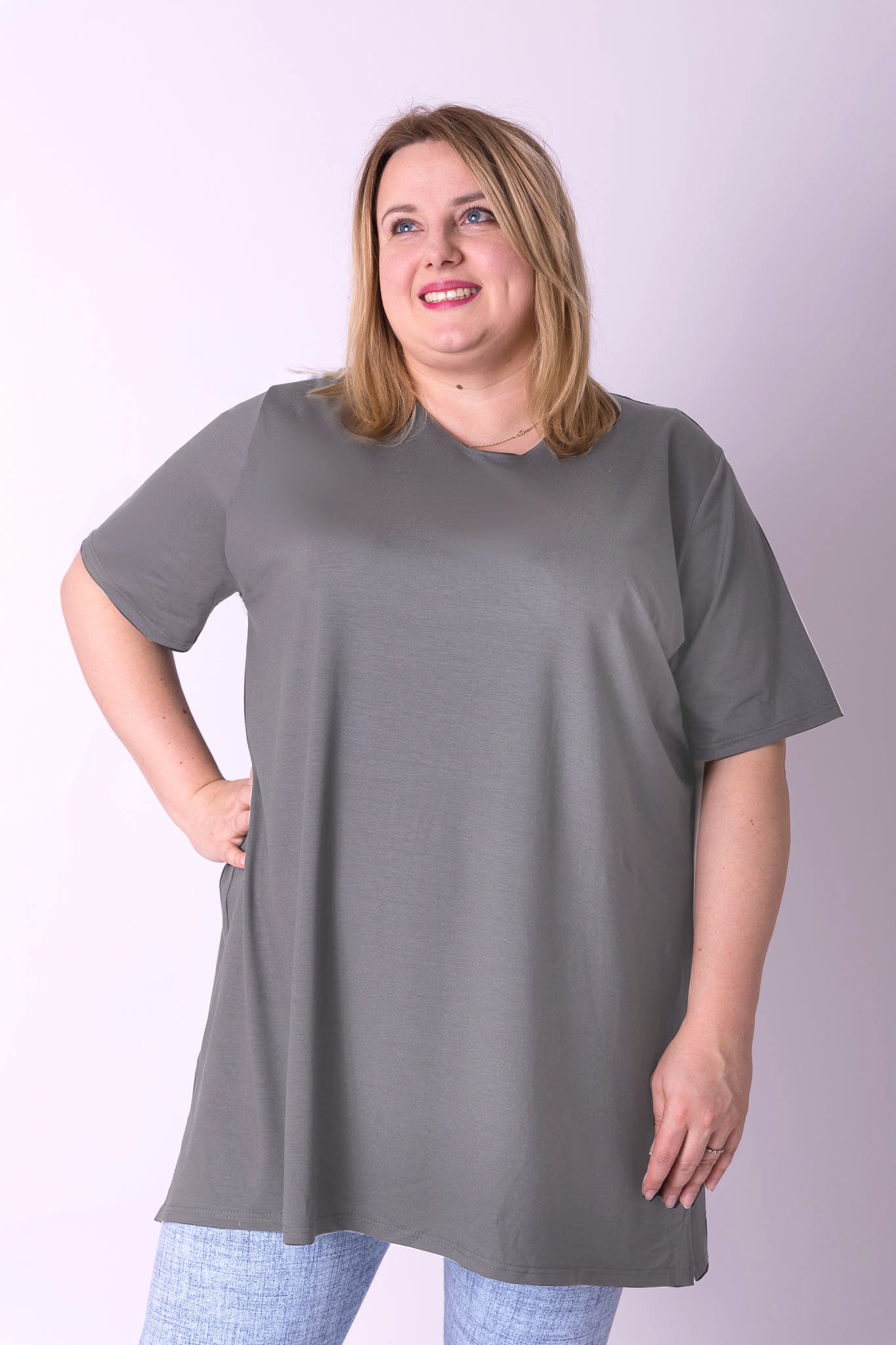 T-shirt Eva viscose 90cm geselcteerde kleuren uitverkoop