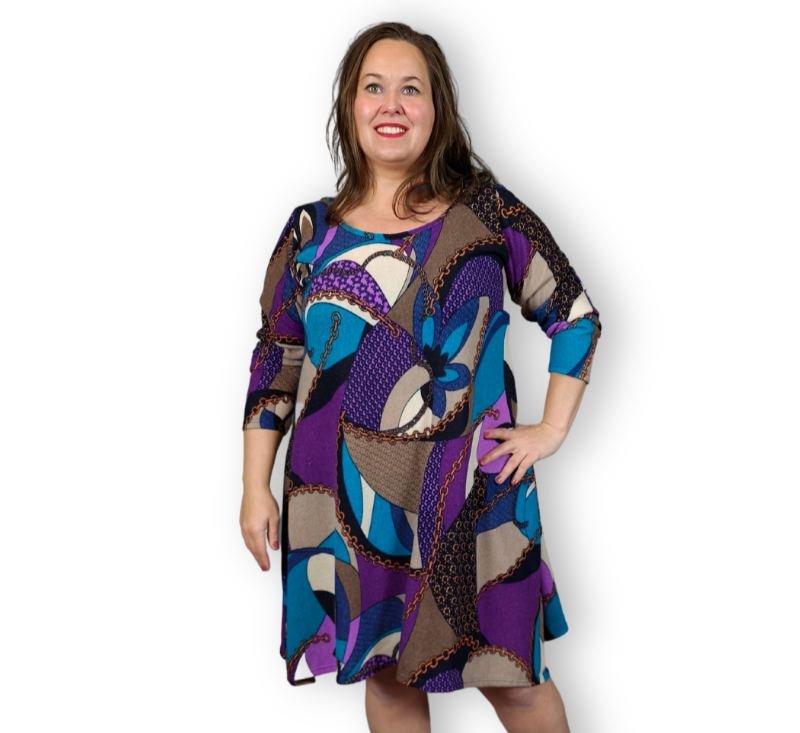 Tuniek / jurk Tanja A-lijn ruime decolette ca 100 cm
