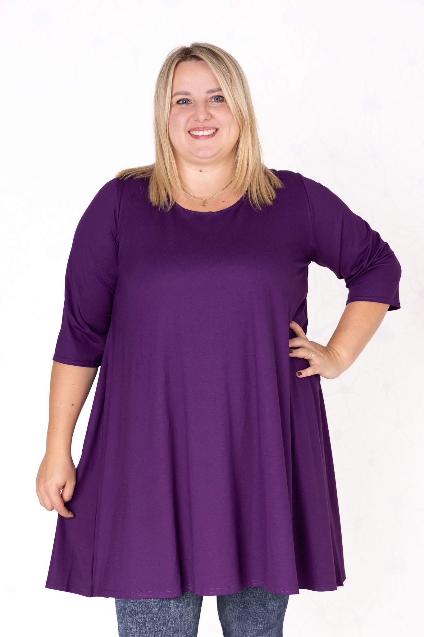 Top Durkje | 3/4 mouwen | Viscose | A-lijn | 90/96 cm