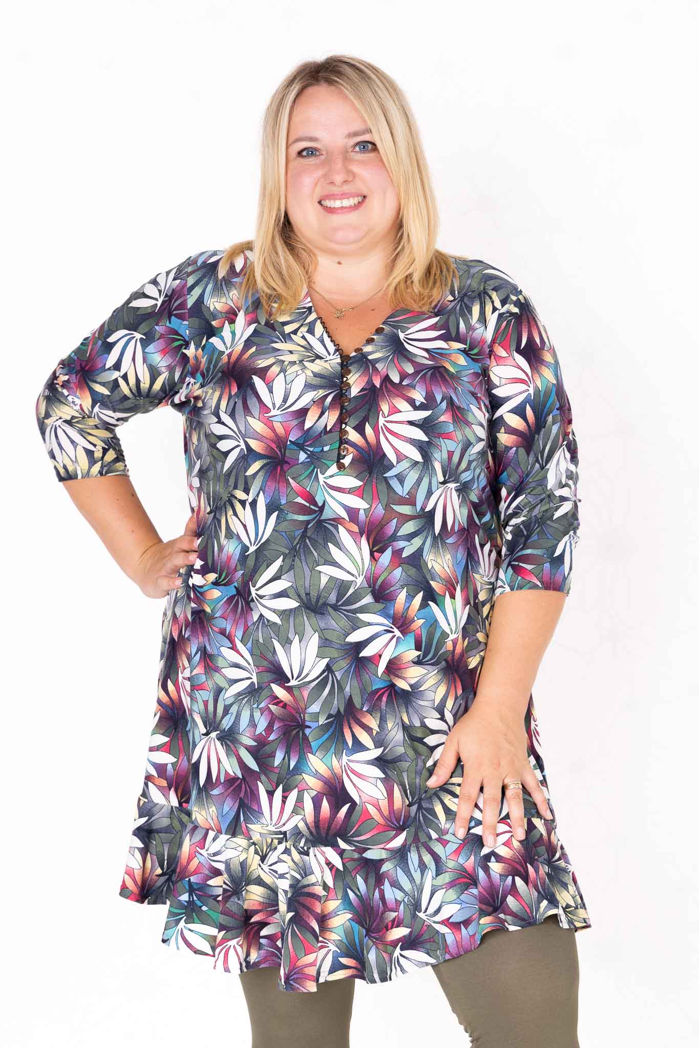 Top Ada | kimo | 3/4 mouw | Varen Groen | 100cm