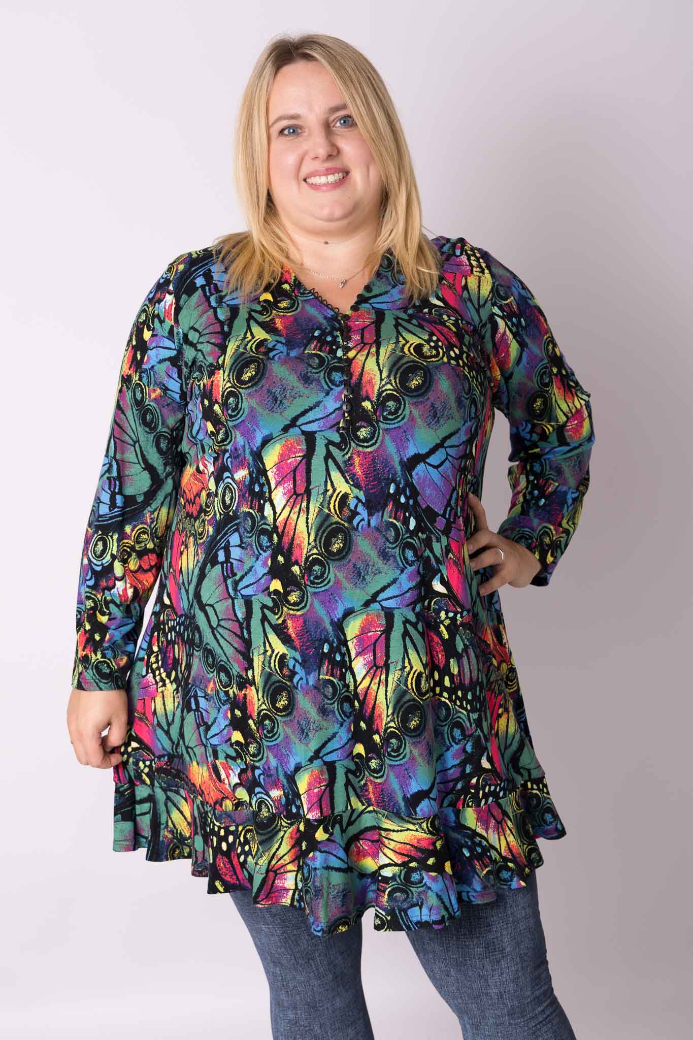 Top Ada vlinder abstract 95-100 cm viscose