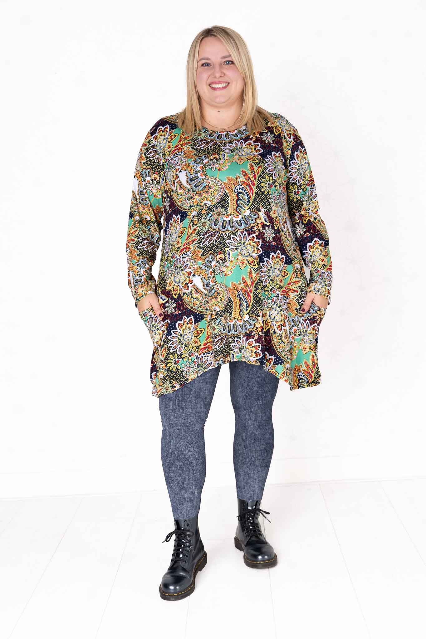 Top Bozenka | Boho Chic | met zakken | Viscose | A-lijn | 85-95 cm