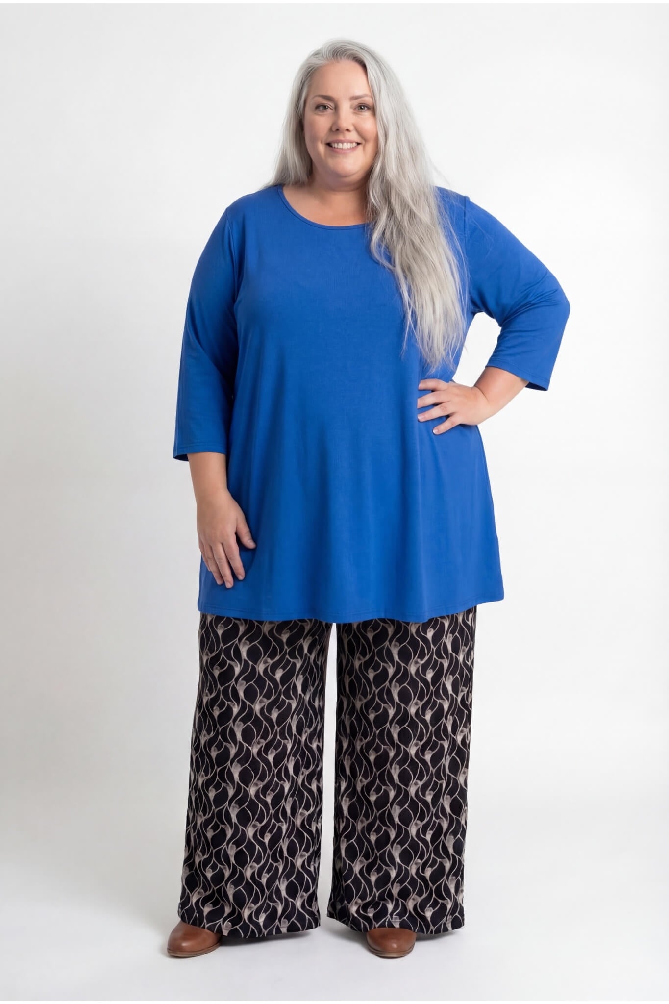 Top Durkje | 3/4 mouwen | Viscose | A-lijn | 90/96 cm