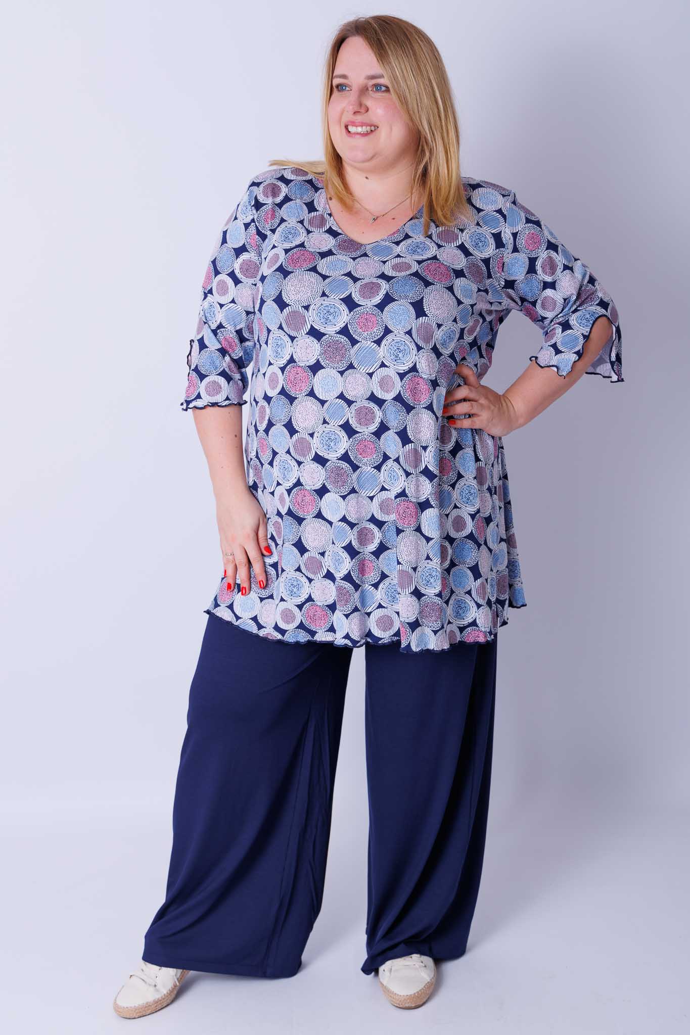 Top Erna driekwart abstract orbit 90 cm viscose