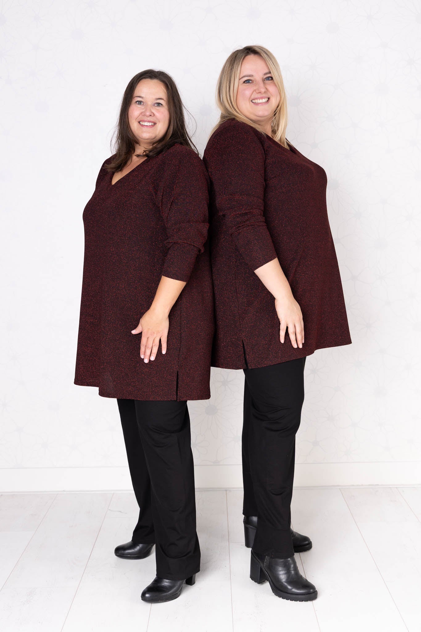 Top Erna Luna Sparkle | Feestelijke glans & comfort |vier kleuren | 90 cm