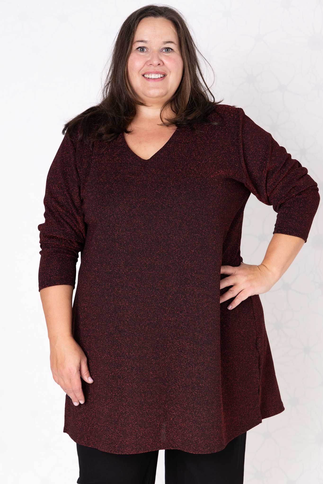 Top Erna Luna Sparkle | Feestelijke glans & comfort |vier kleuren | 90 cm