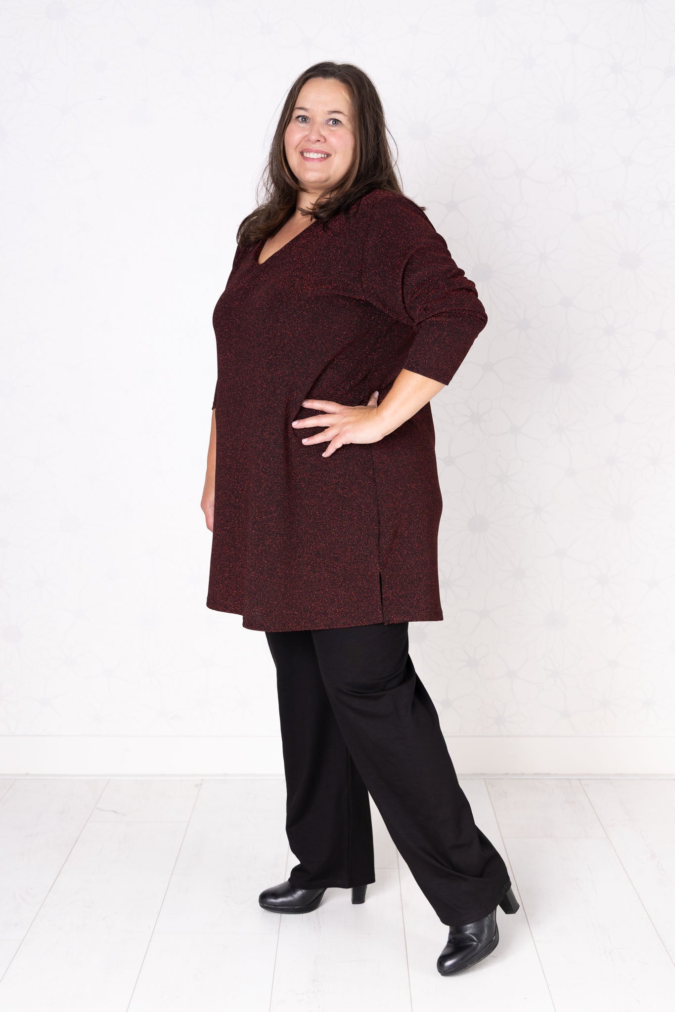 Top Erna Luna Sparkle | Feestelijke glans & comfort |vier kleuren | 90 cm