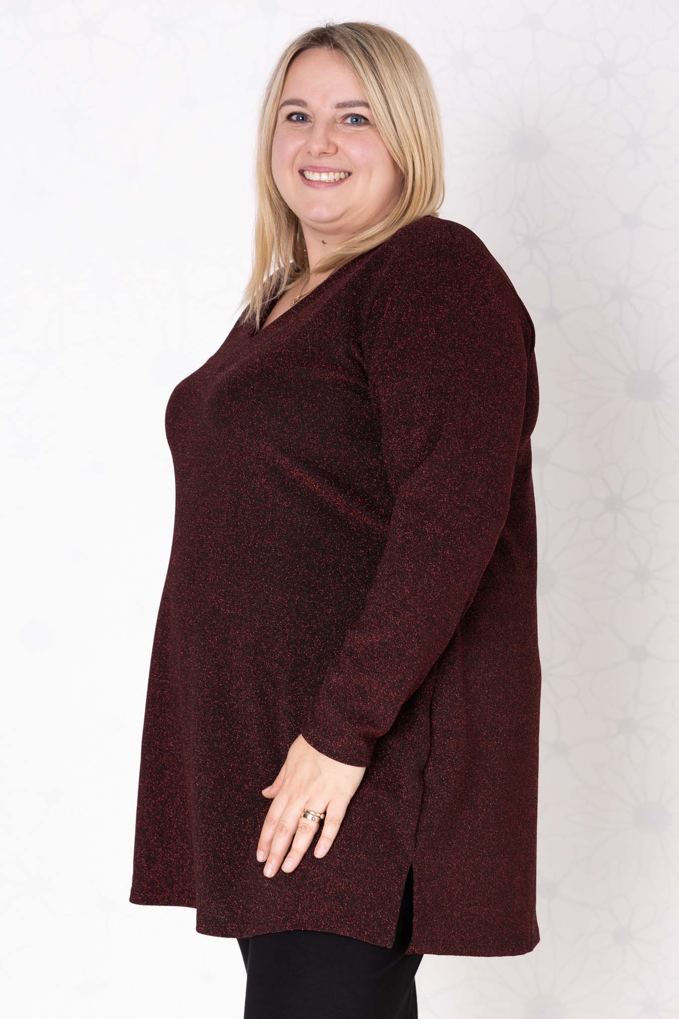 Top Erna Luna Sparkle | Feestelijke glans & comfort |vier kleuren | 90 cm